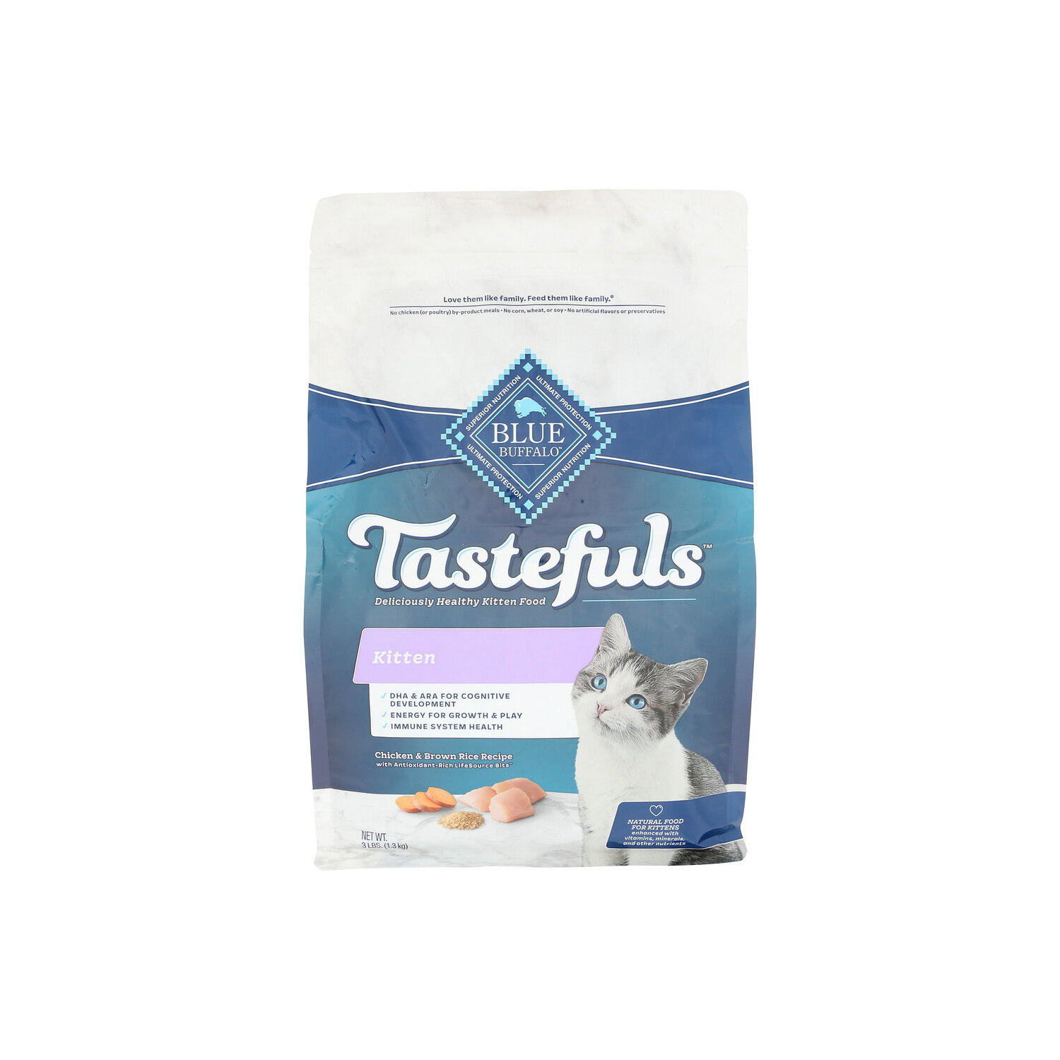 Blue Food Cat Tstf Chk Brn Rc - 3 Pound Image 1 of 4