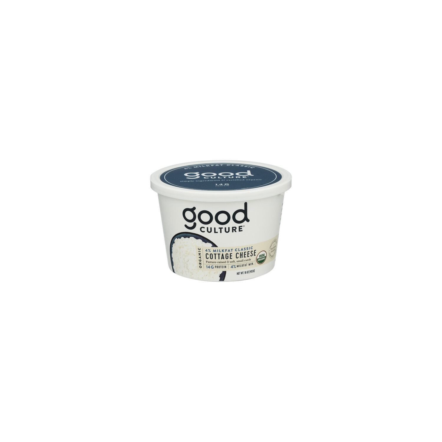 Good Culture Organic Cottage Cheese Classic 4% - 16 Ounce Image 1 of 2