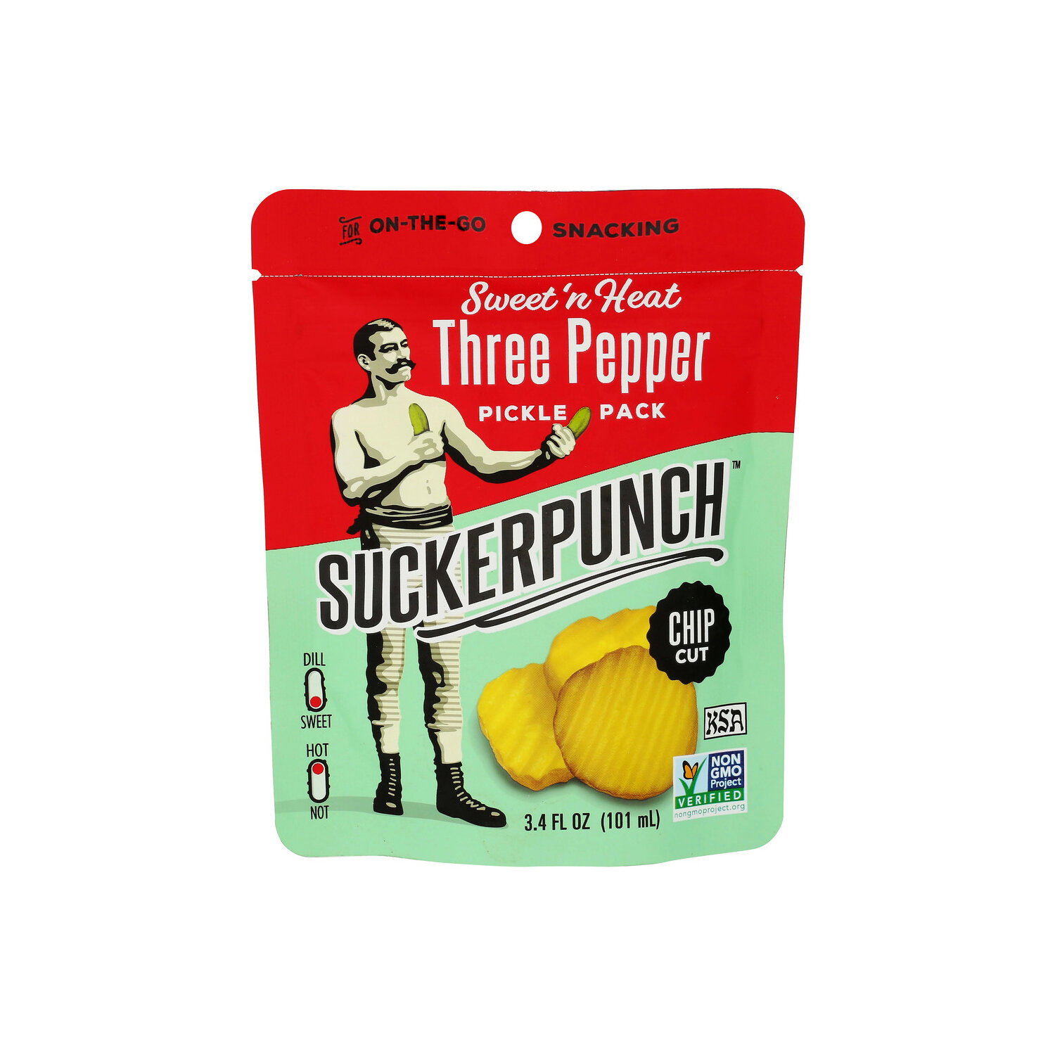 Suckerpunch Three Pepper Pickle Chips - 3.4 Fluid Ounce Image 1 of 4