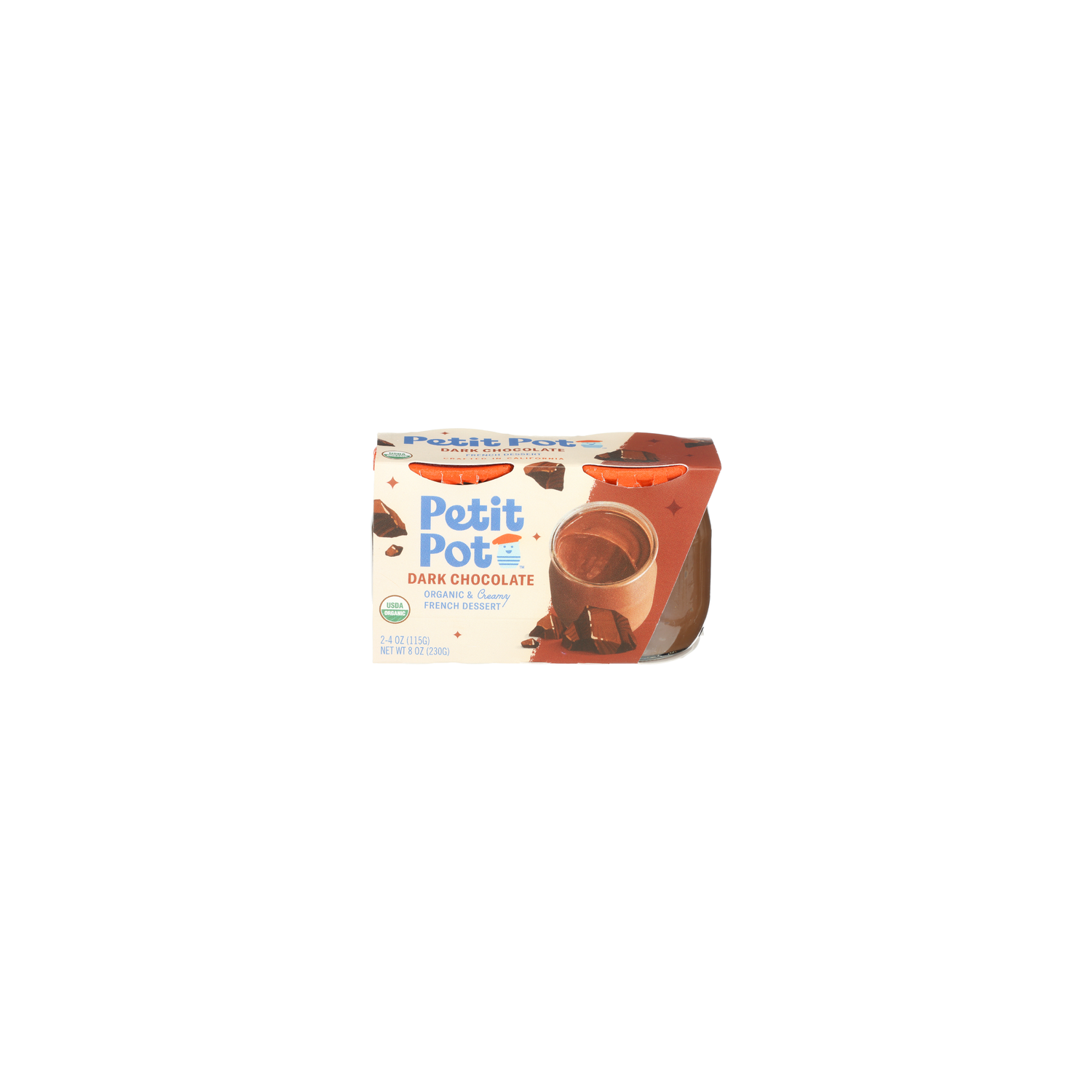 Petit Pot Dark Chocolate Creamy French Dessert - 4 Ounce - 2 Count Image 1 of 4