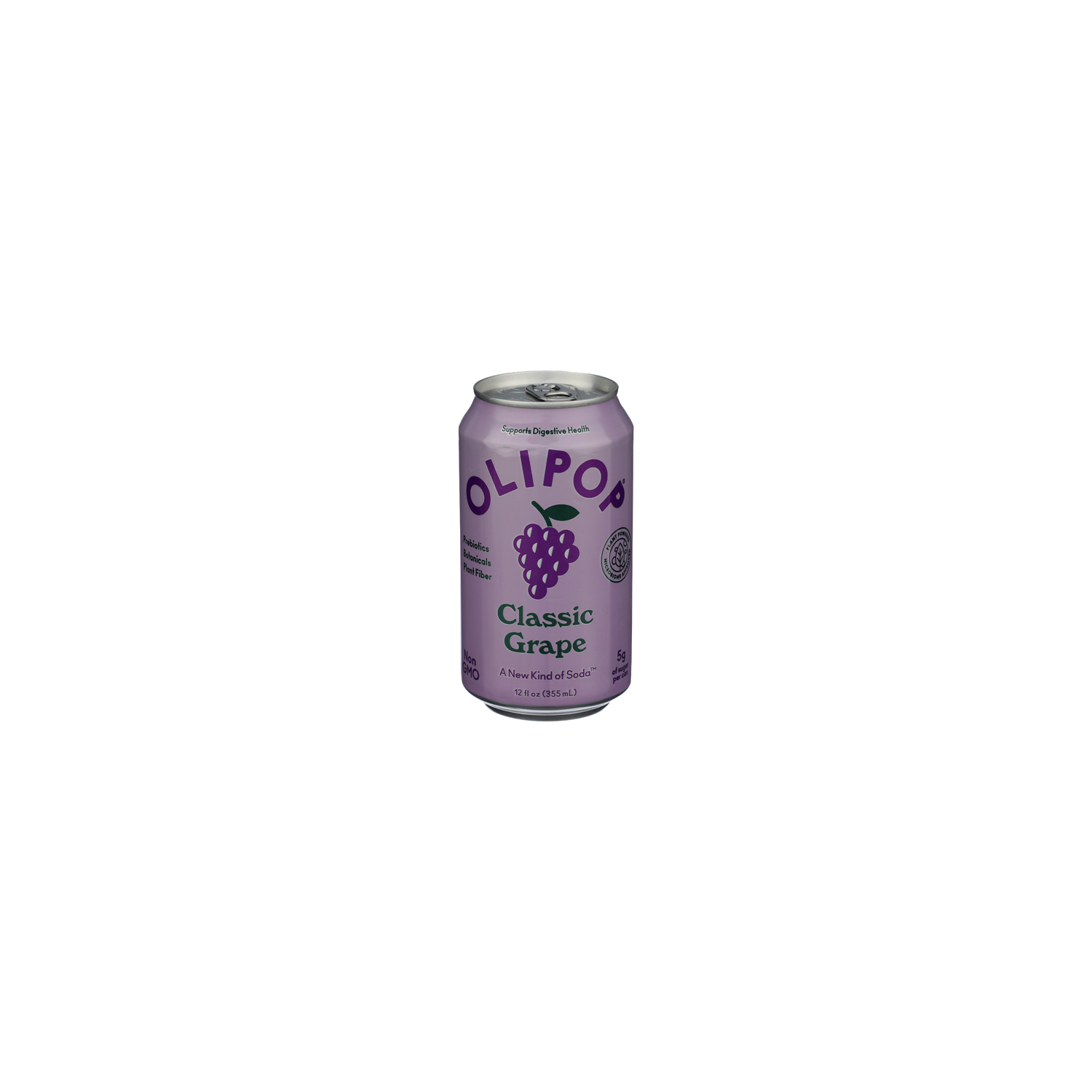 Olipop Classic Grape A New Kind Of Soda Grape - 12 Fluid Ounce Image 1 of 4