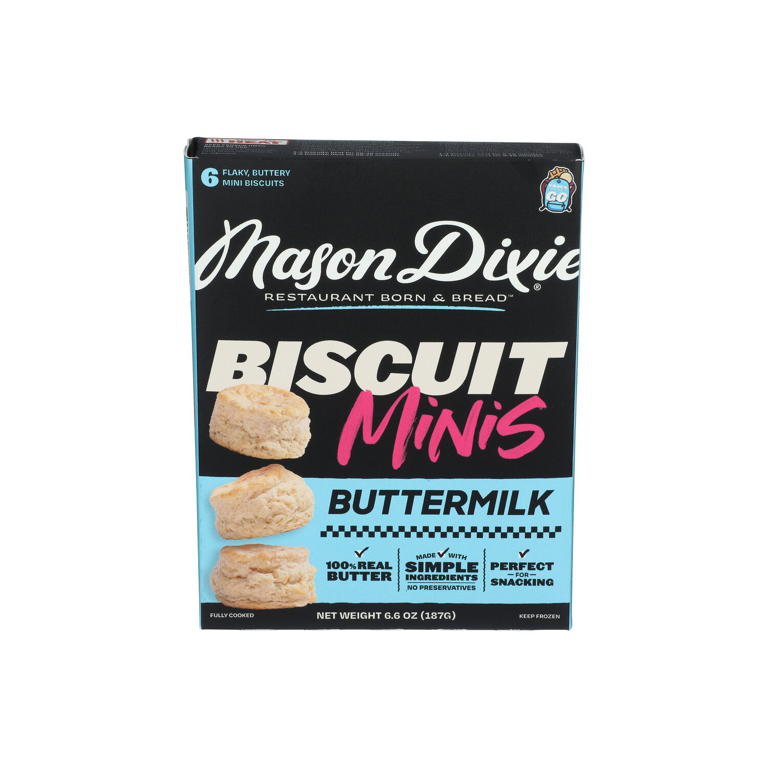 Mason Dixie Fresh Baked Bread, Buttery, Sweet Dairy Buttermilk Homemade, Artisan Ready To Heat Biscuits - 1.1 Ounce - 6 Count Image 1 of 4