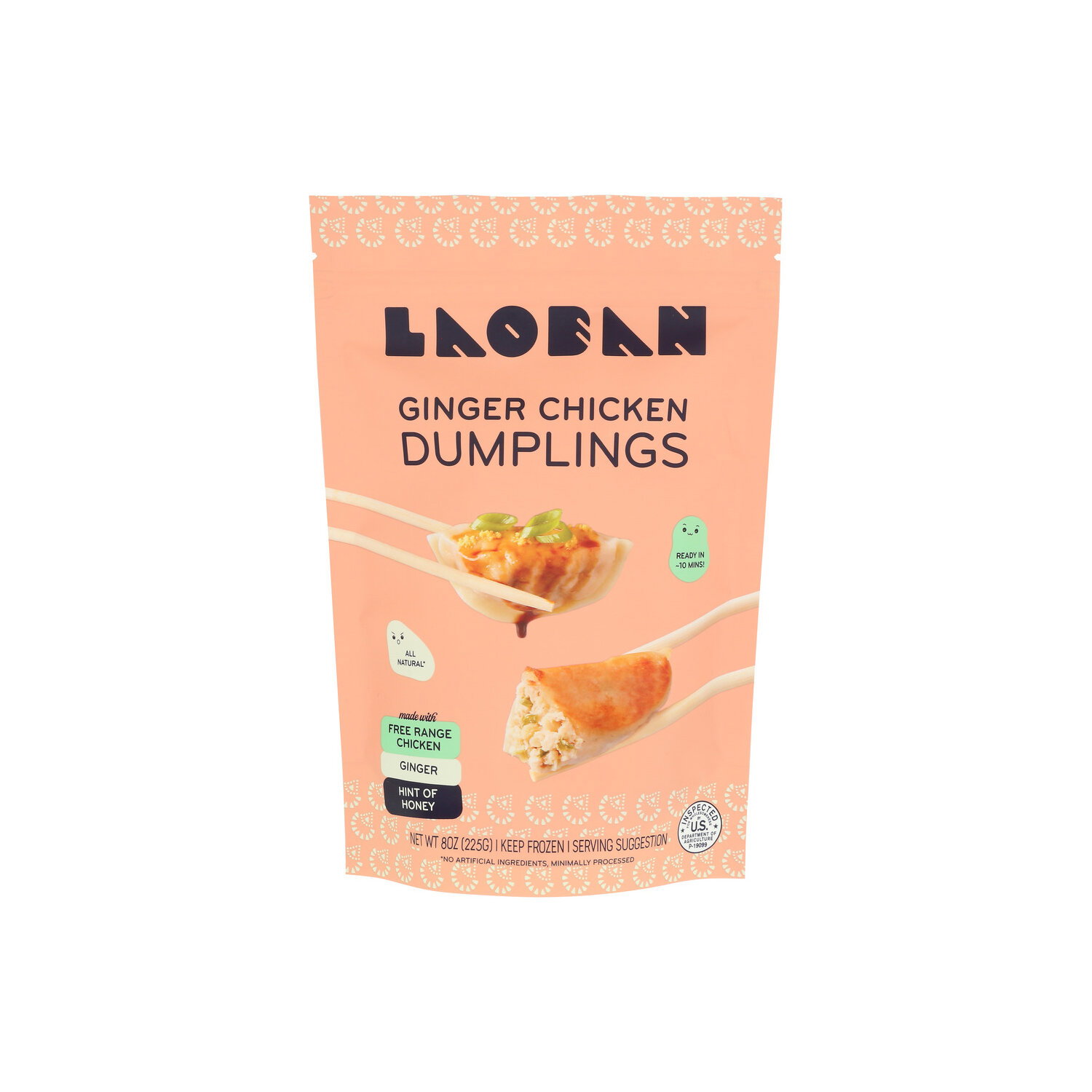 LAOBAN DUMPLINGS Ginger Chicken Dumplings - 8 Ounce Image 1 of 4