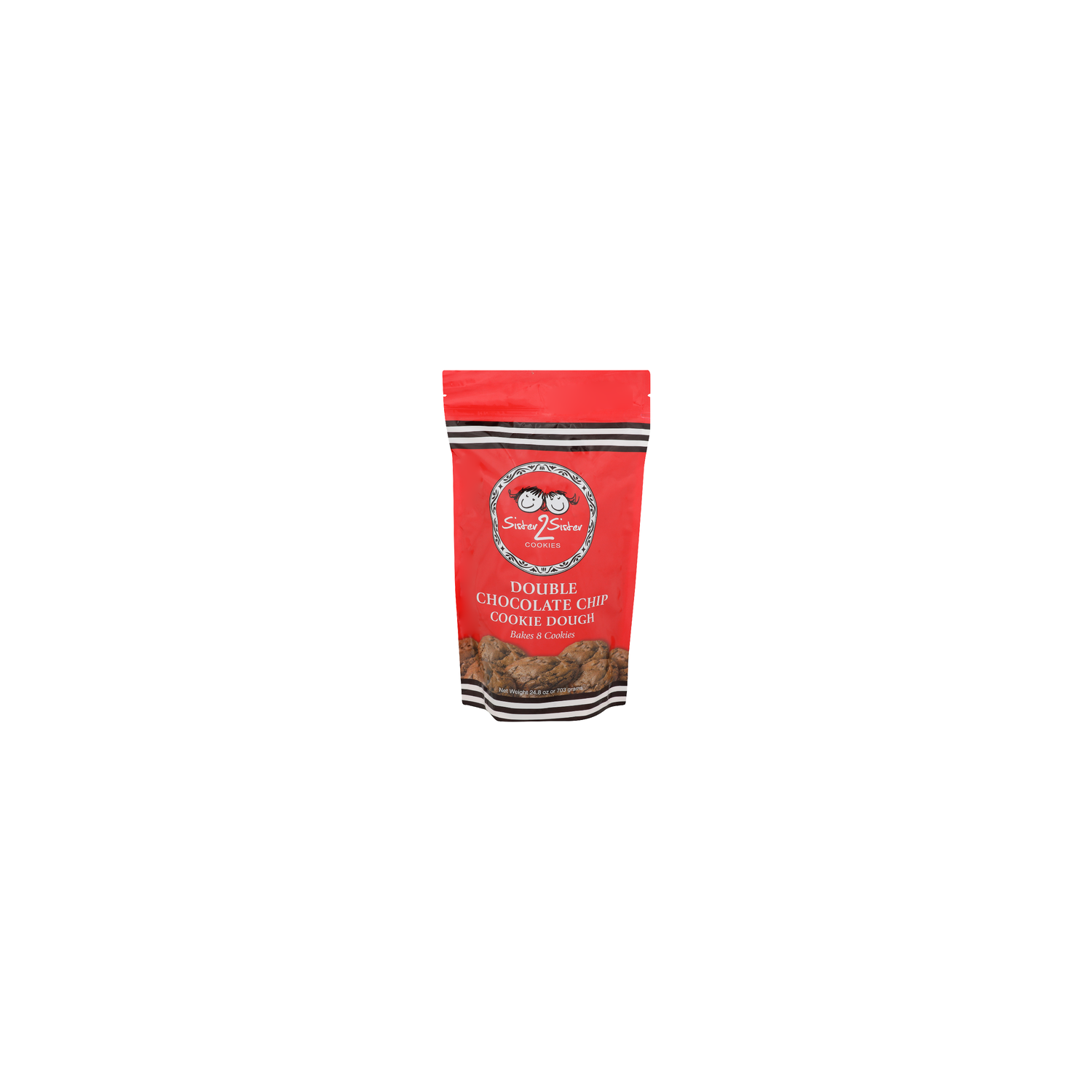 Sister 2 Sister Cookies Double Chocolate Chip Cookie Dough - 3.1 Ounce - 8 Count Image 1 of 4