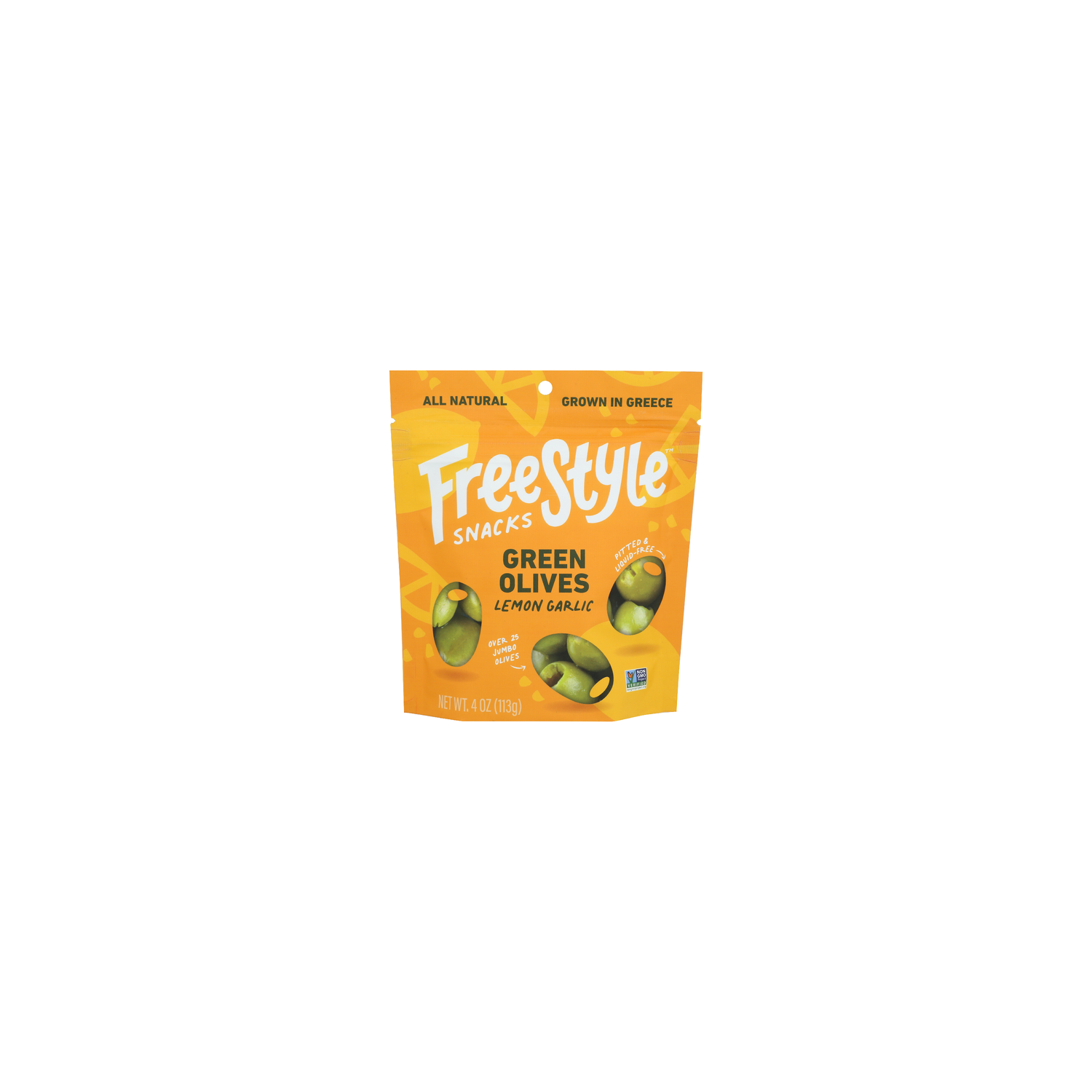 Freestyle Snacks Lemon Garlic Green Olives - 4 Ounce Image 1 of 4