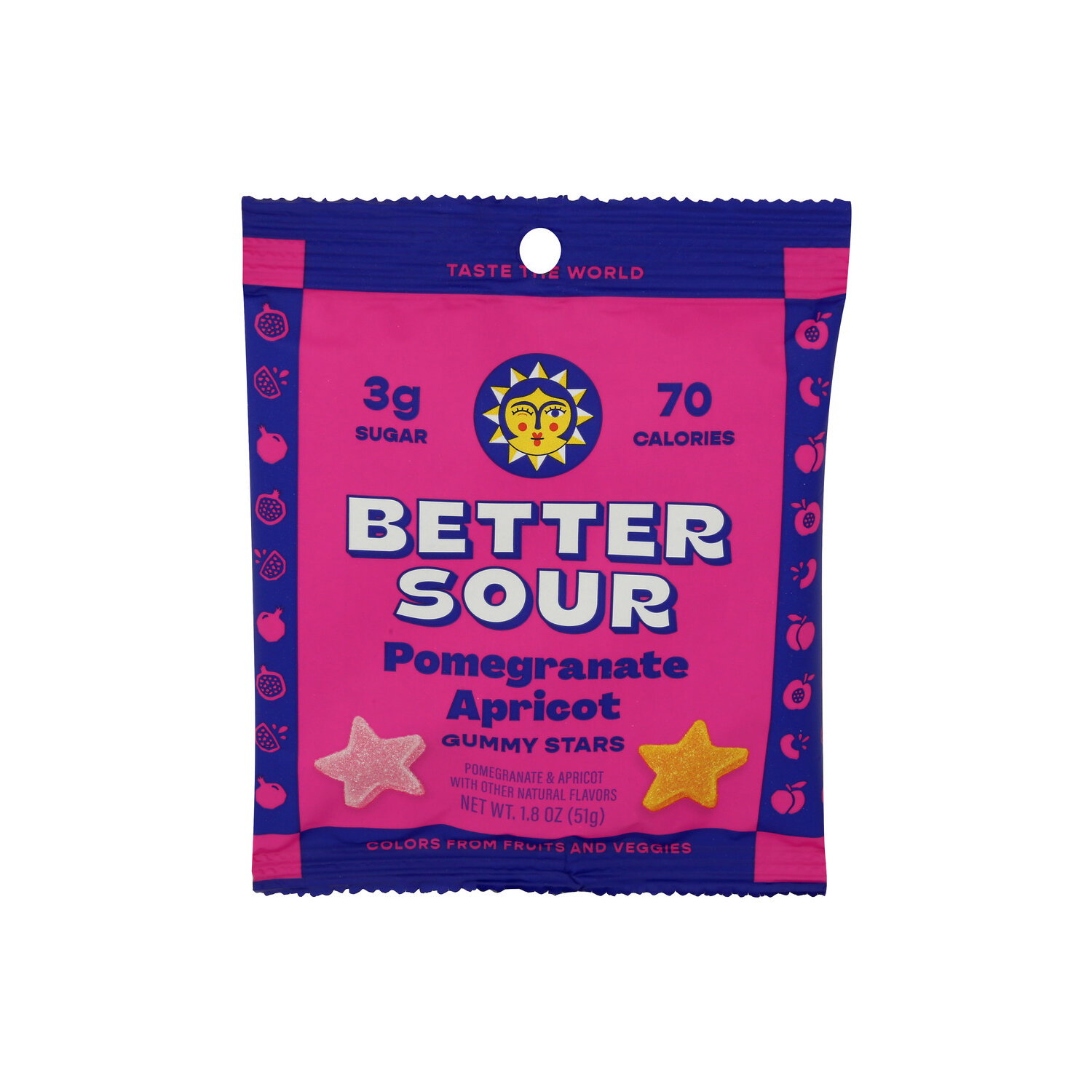 Better Sour Pomegranate Apricot Gummy Candy Stars - 1.8 Ounce Image 1 of 4
