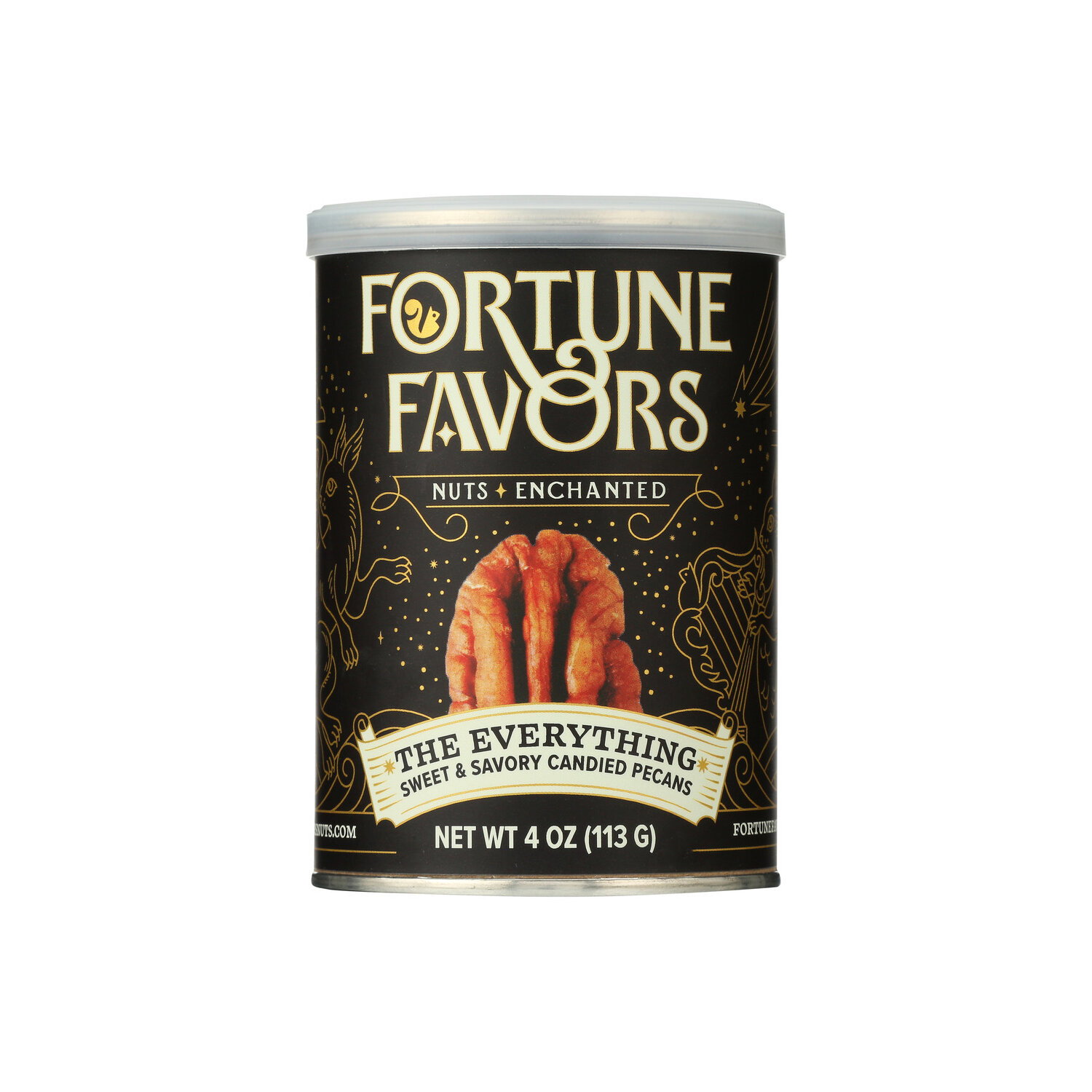 Fortune Favors The Everything Seasoned Candied Pecans Can - 4 Ounce Image 1 of 2