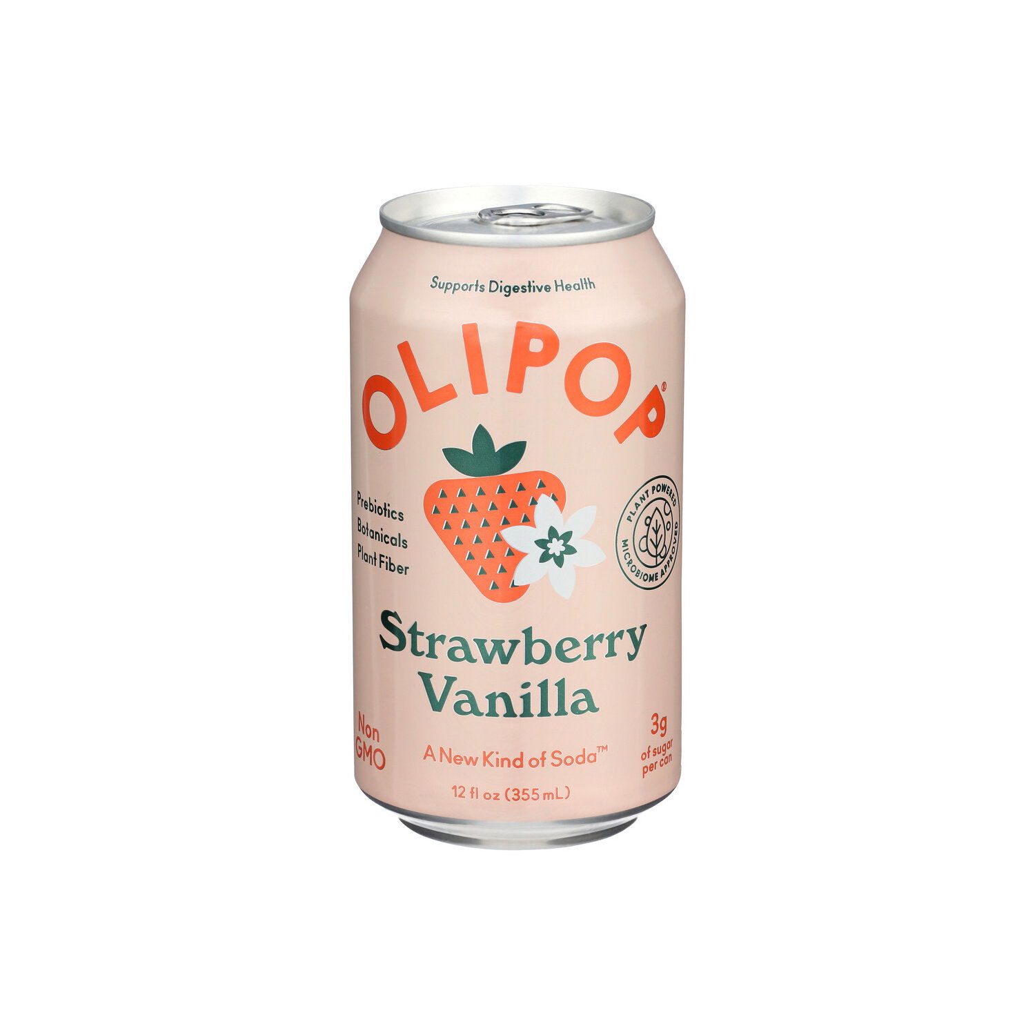 Olipop Strawberry Vanilla A New Kind Of Soda Vanilla, 4 Pack - 12