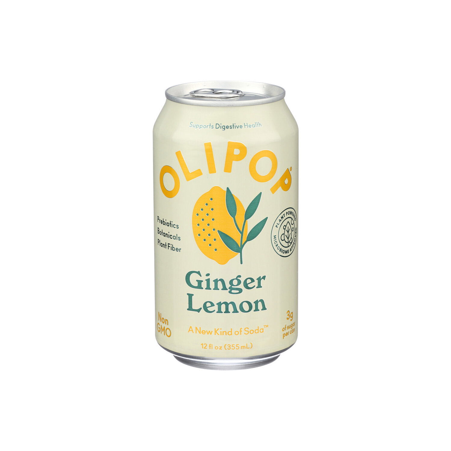 Olipop Ginger Lemon A New Kind Of Soda Sparkling Tonic - 12