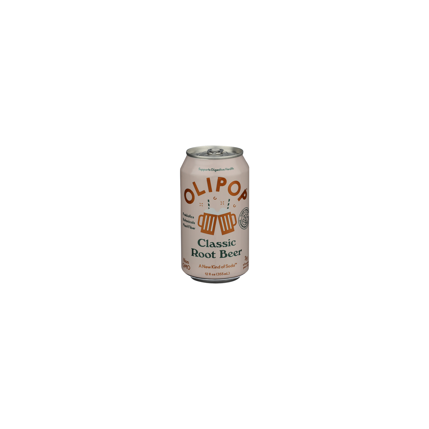 Olipop Classic Root Beer A New Kind Of Soda Beer - 12 Fluid Ounce Image 1 of 4