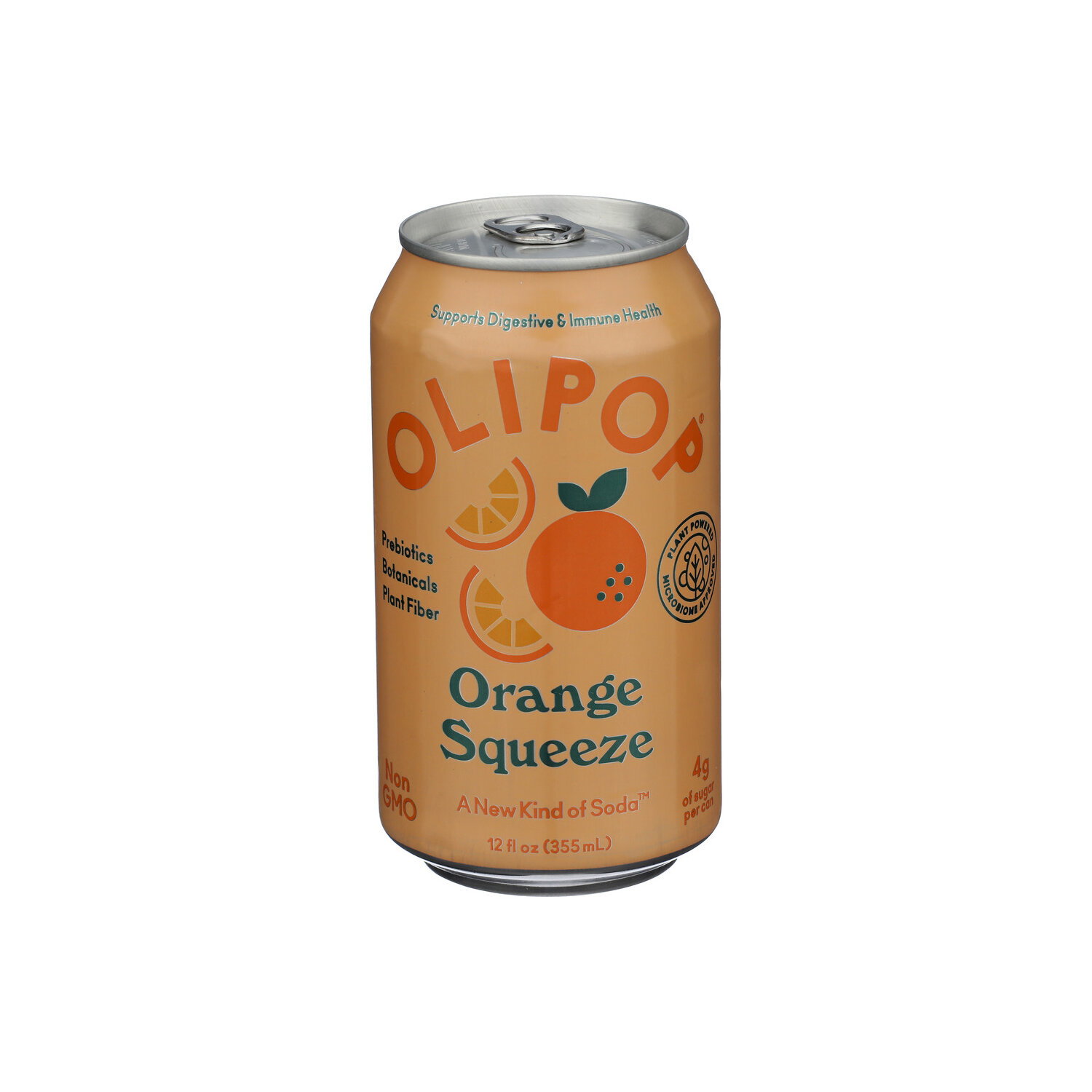 Olipop Orange Squeeze A New Kind Of Soda Squeeze, Sparkling Tonic - 12 Fluid Ounce Image 1 of 4