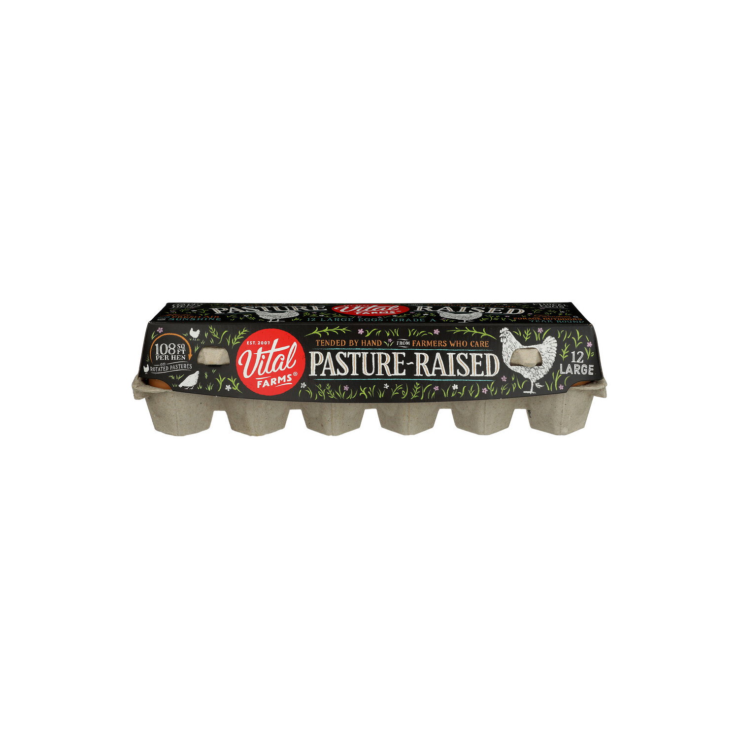 Vital Farms Alfresco Pasture-Raised Grade A Large Eggs - 2 Ounce - 12 Count Image 1 of 4