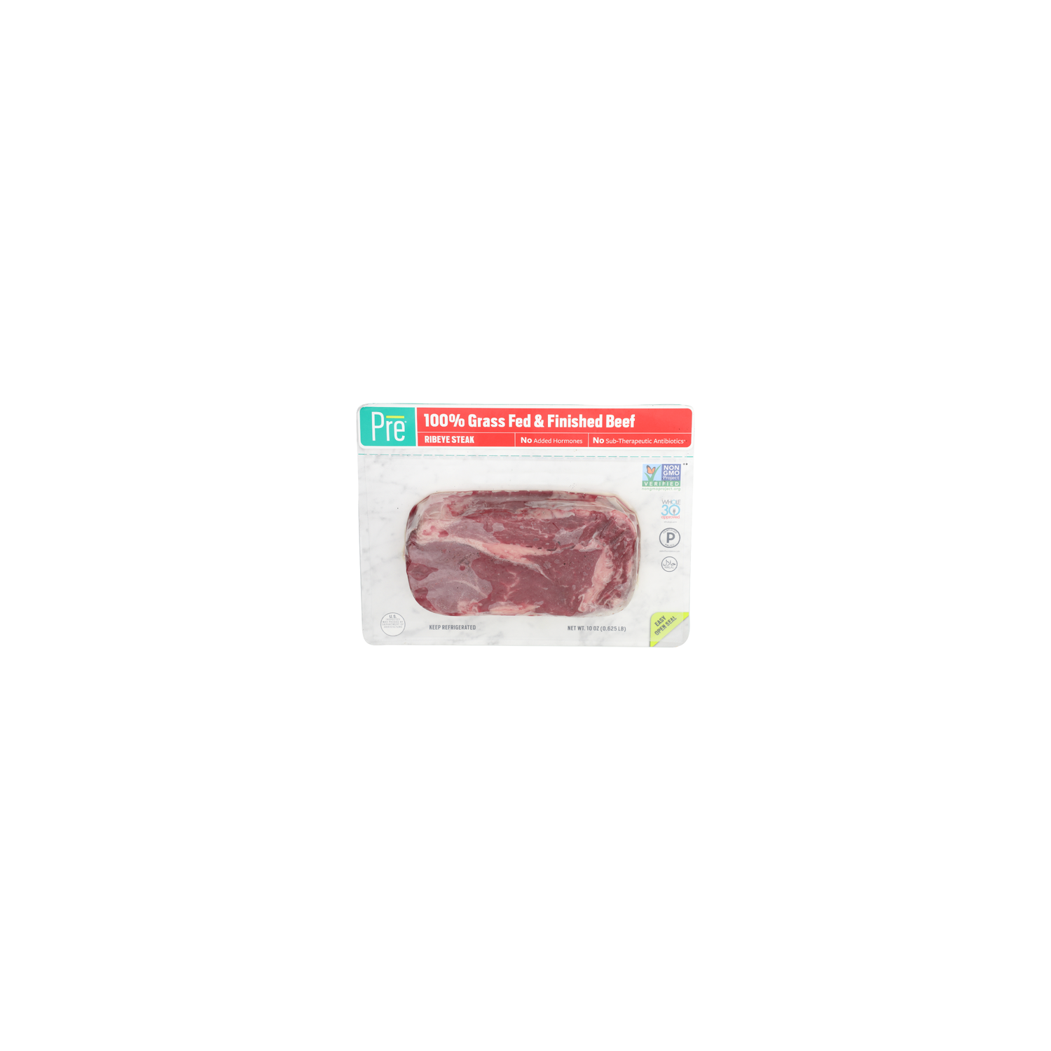 Pre 100% Grass Fed & Finished Beef Ribeye Steak - 10 Ounce Image 1 of 4