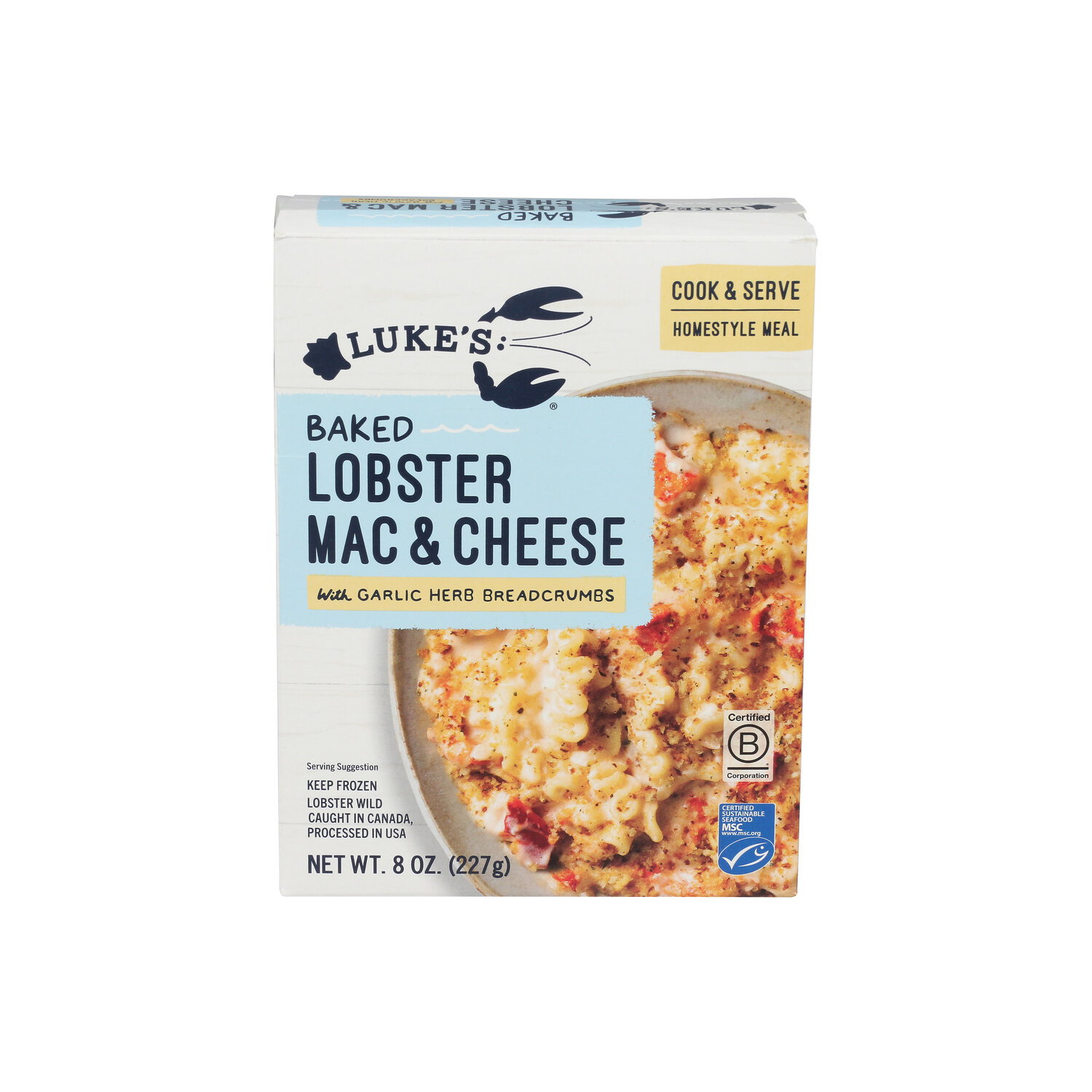 LUKE's Lobster Mac & Cheese With Garlic And Herb Breadcrumbs Frozen - 8 Ounce Image 1 of 4