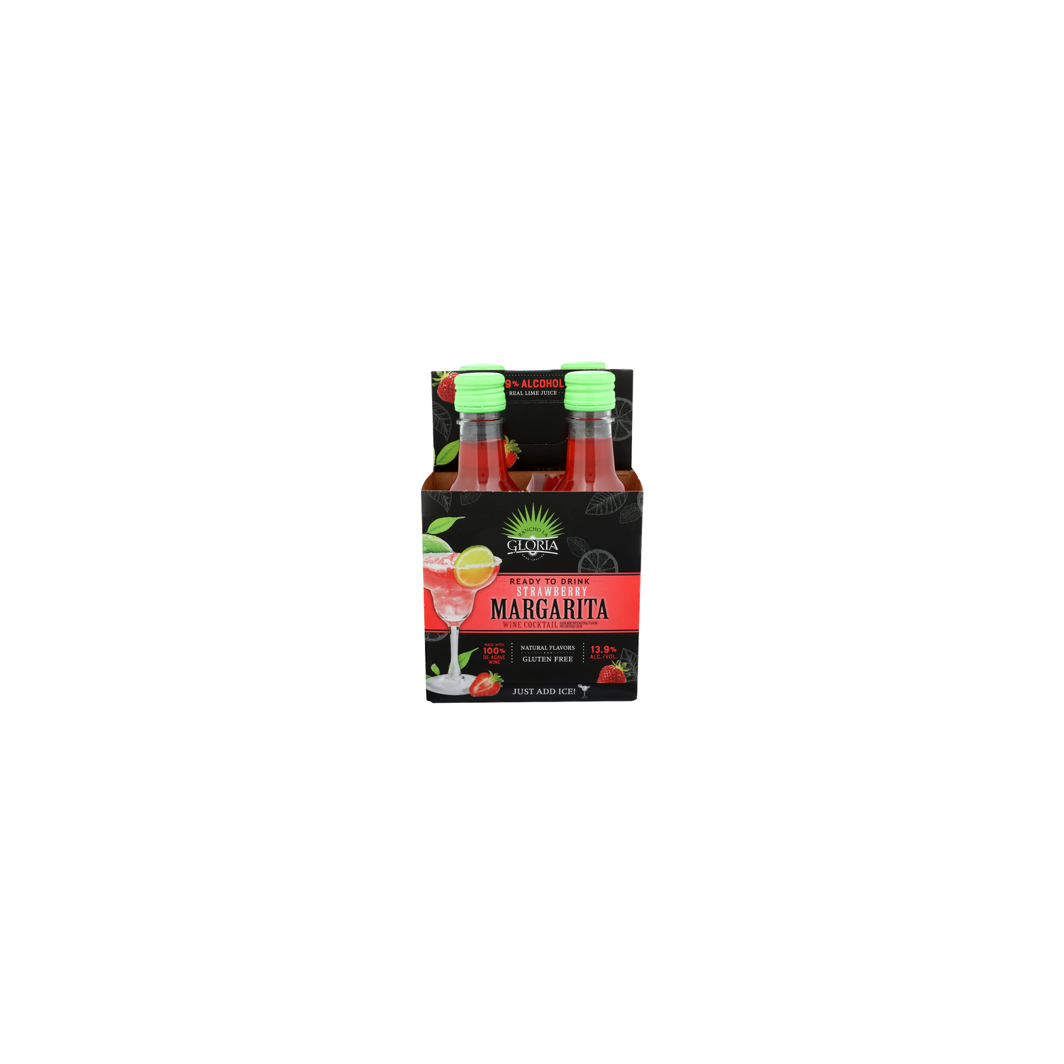 Rancho La Gloria Strawberry Margarita Wine Cocktail - 4 Count Image 1 of 2