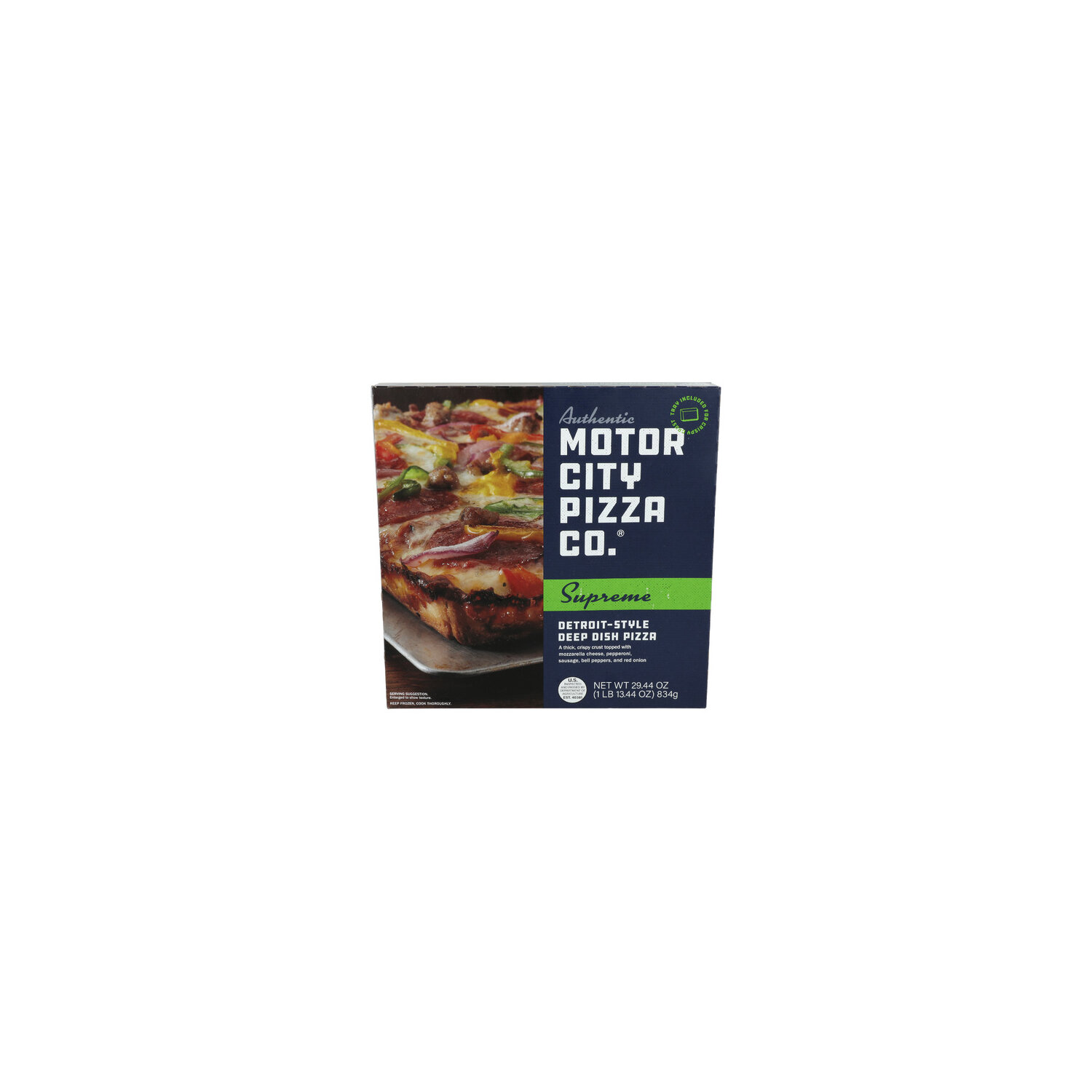 Motor City Pizza CO. Supreme Detroit Style Deep Dish Pizza - 29.44 Ounce Image 1 of 4