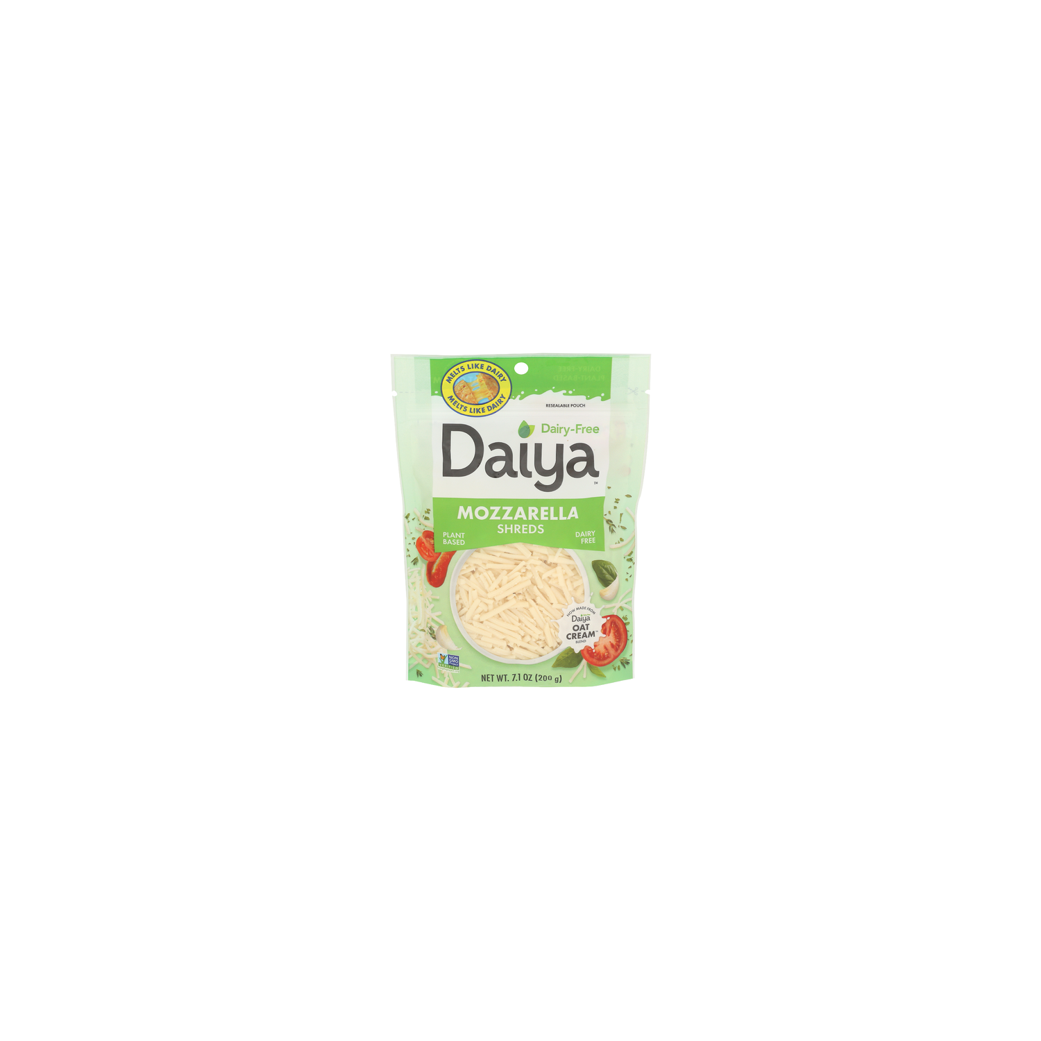 Daiya Cheese Alternatives Mozzarella Shredded Cheeze Dairy Free Cutting Board Style Vegan Shreds - 7.1 Ounce Image 1 of 4
