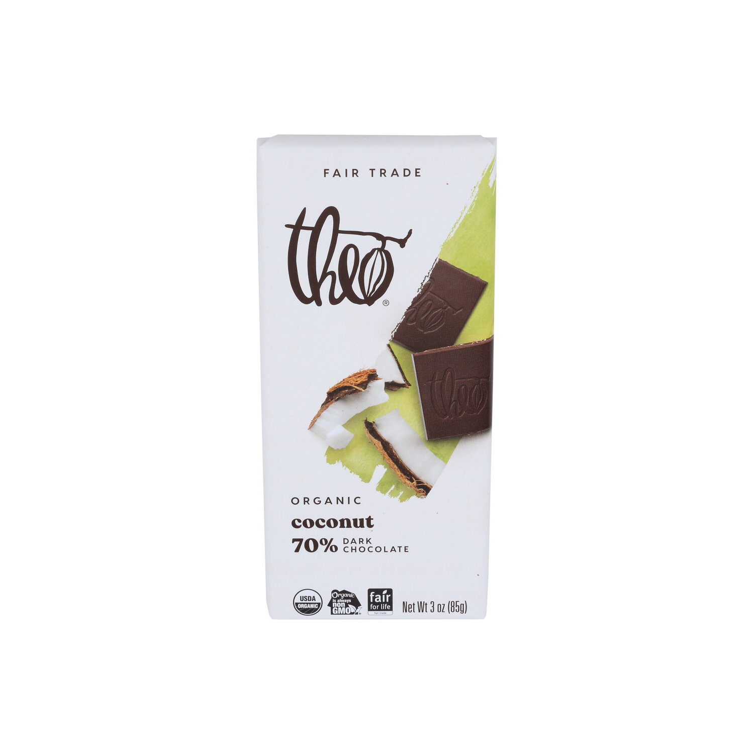 Theo Chocolate Bar Coconut - 3 Ounce Image 1 of 4