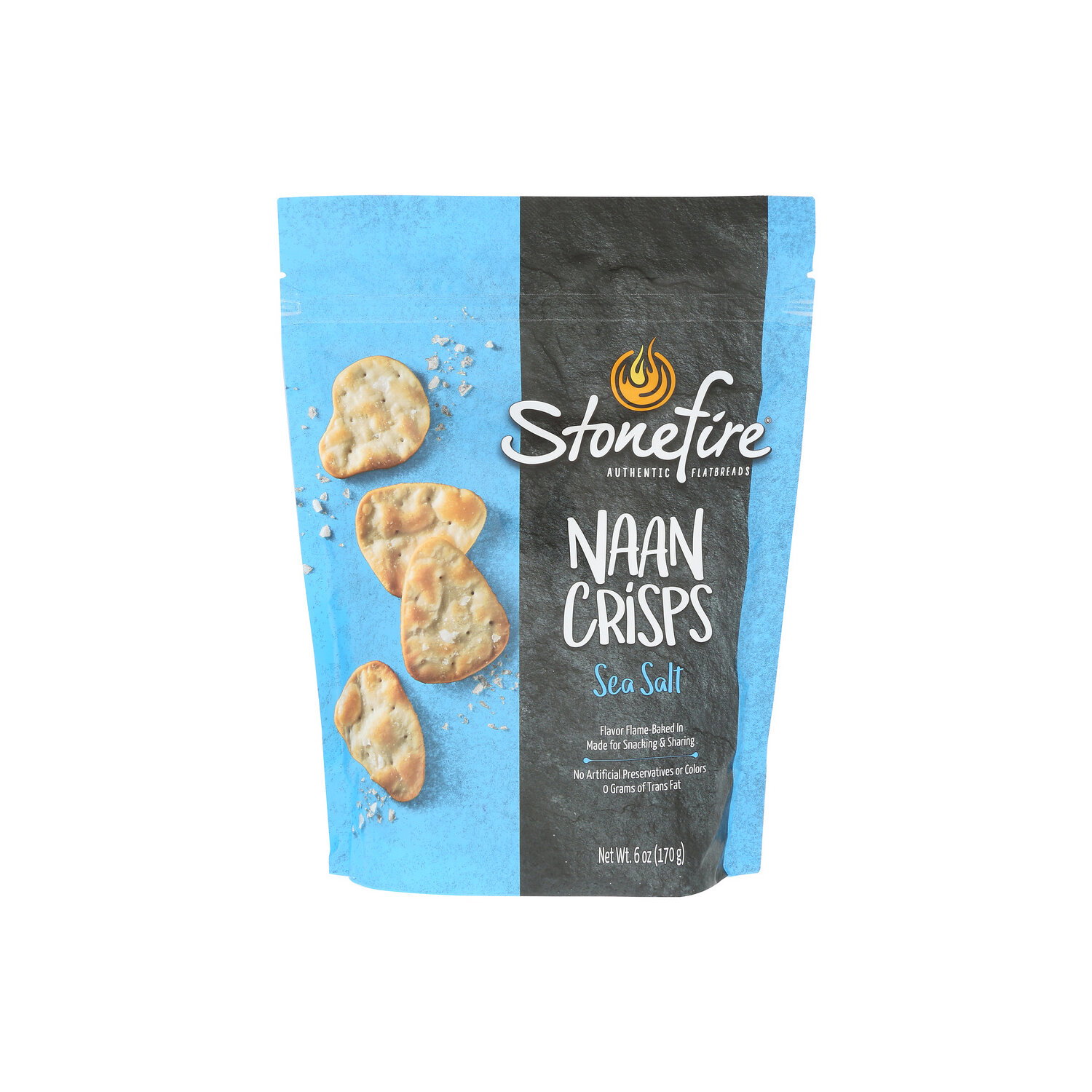 STONEFIRE Naan Crisps Orig Sea Salt - 6 Ounce Image 1 of 4