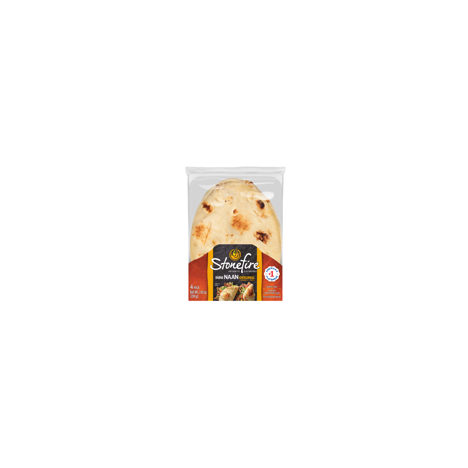 STONEFIRE Authentic Flatbreads Butter Original Mini Naan - 1.763 Ounce - 4 Count Image 1 of 4