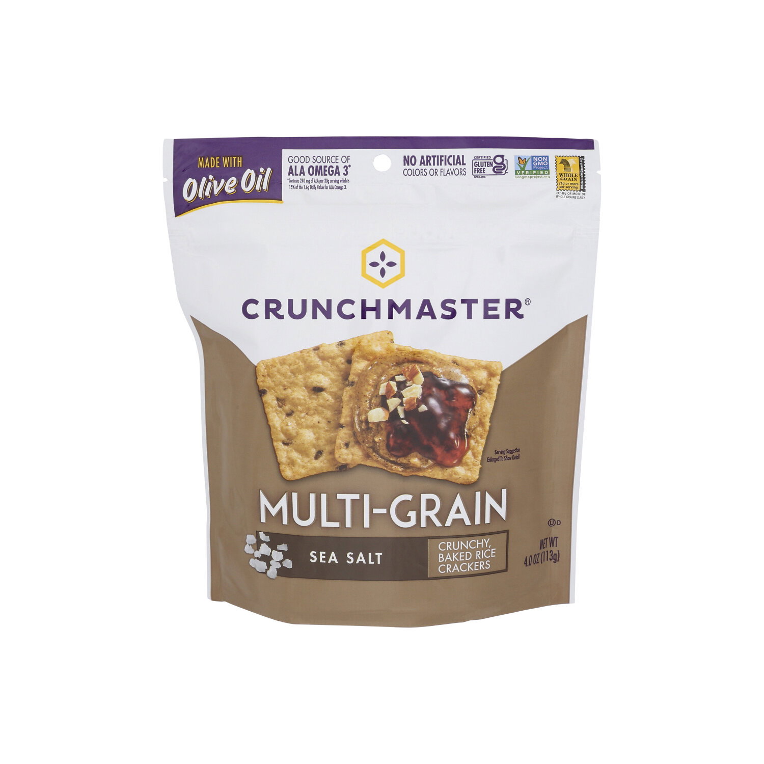 Crunchmaster Gluten Free Sea Salt Multi Grain Crackers - 4 Ounce Image 1 of 4