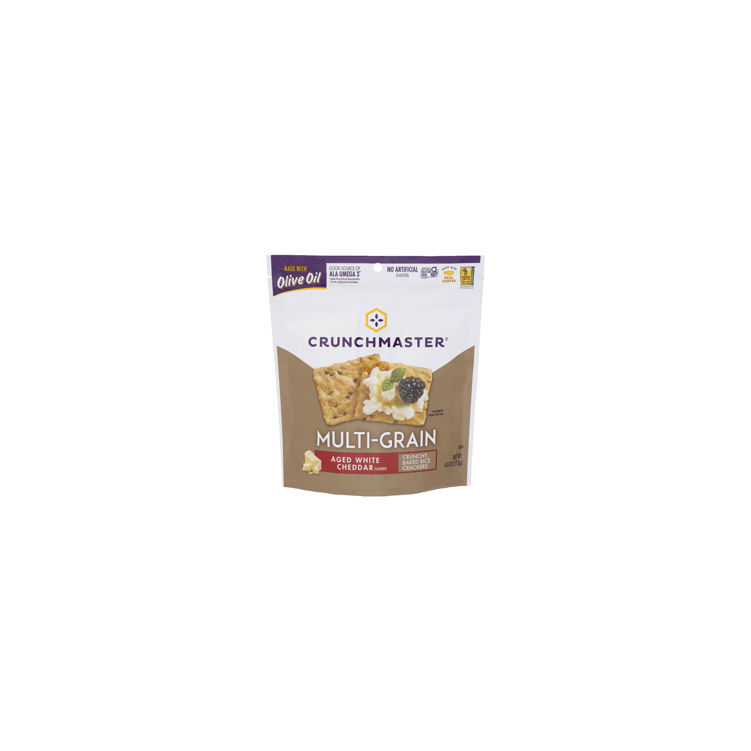 Crunchmaster Gluten Free White Cheddar Multi Grain Cracker - 4 Ounce Image 1 of 4