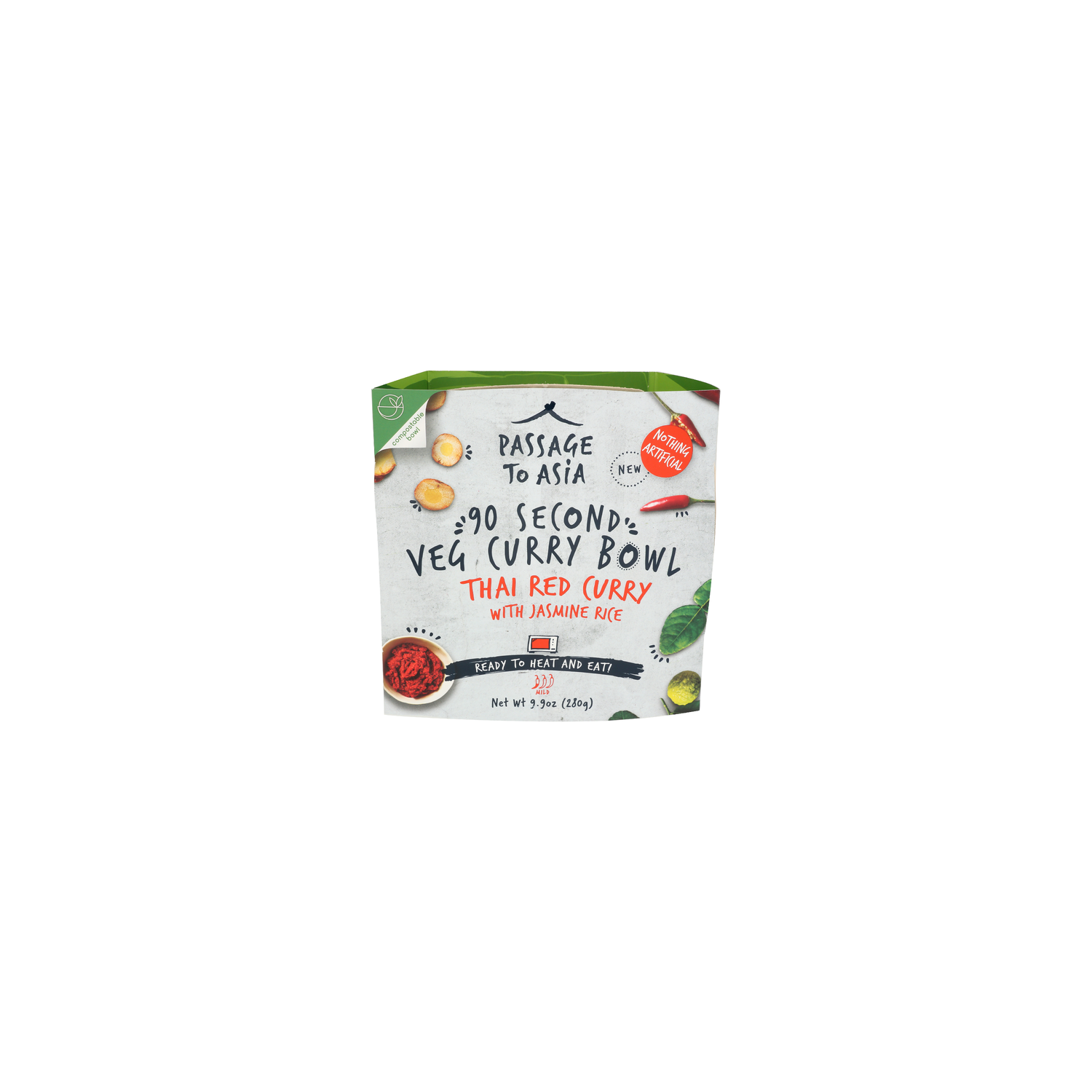 Passage Foods Veg Curry Thai Red Heat-And-Eat To Asia Bowl - 9.9 Ounce Image 1 of 4