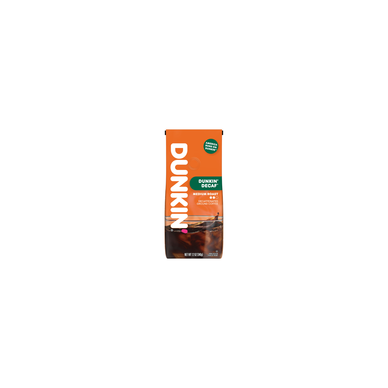Dunkin' Medium Roast Decaf Decaffeinated Ground Coffee - 12 Ounce Image 1 of 4