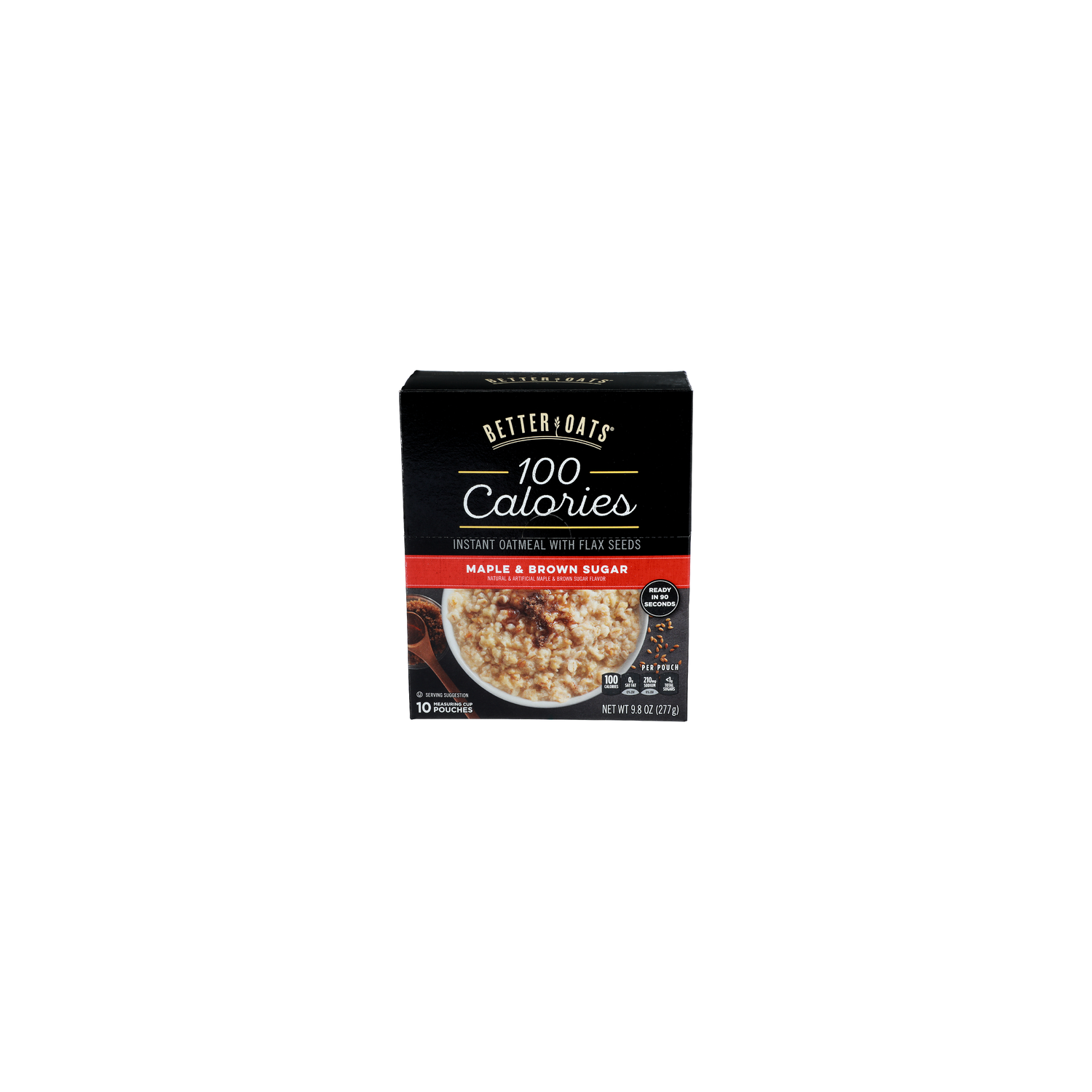 Better Oats Maple & Brown Sugar Instant Oatmeal With Flax Seeds - 0.98 Ounce - 10 Count Image 1 of 4