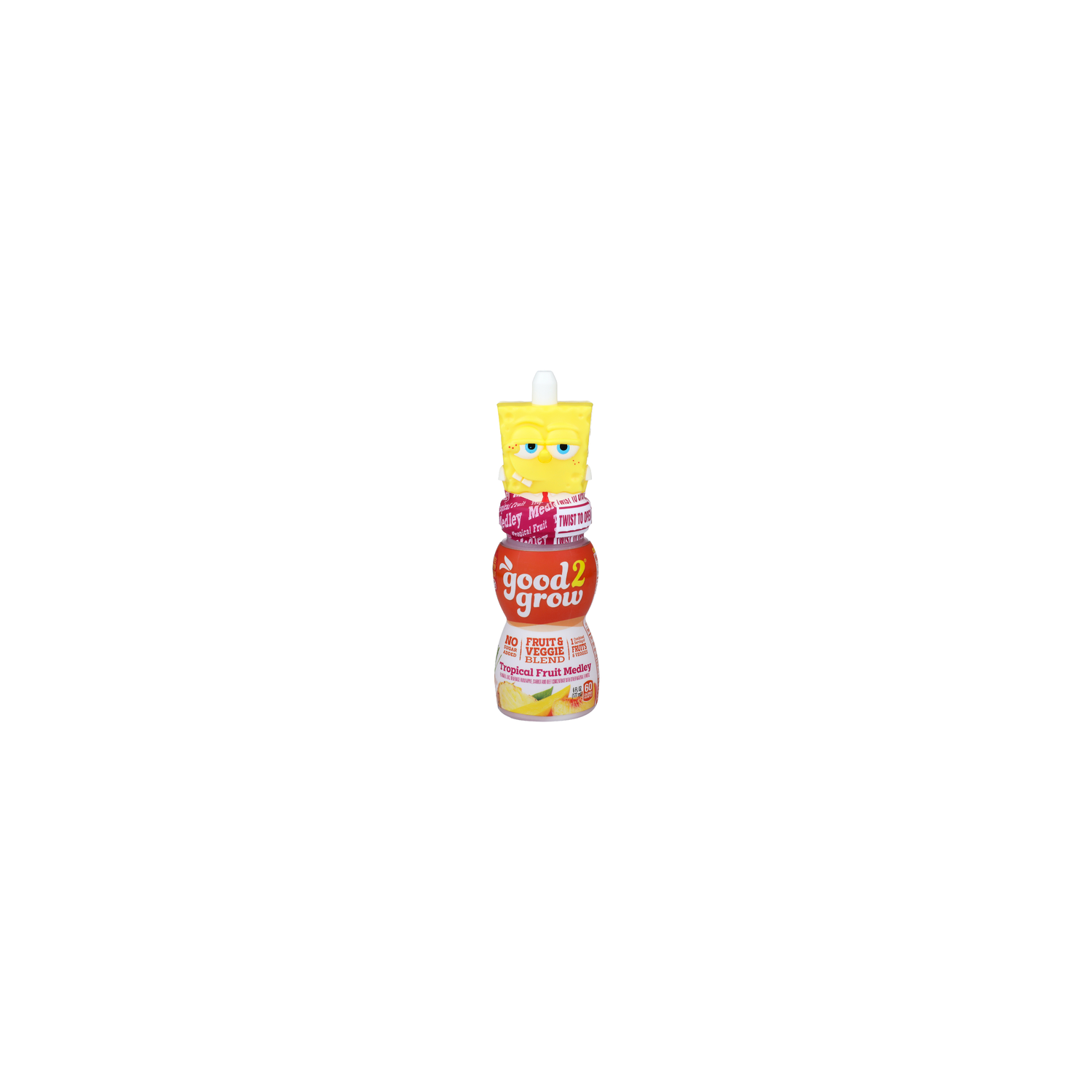 GOOD2GROW Apple, Carrot, Beet Spongebob Tropical Fruit Medley - 6 Fluid Ounce Image 1 of 4