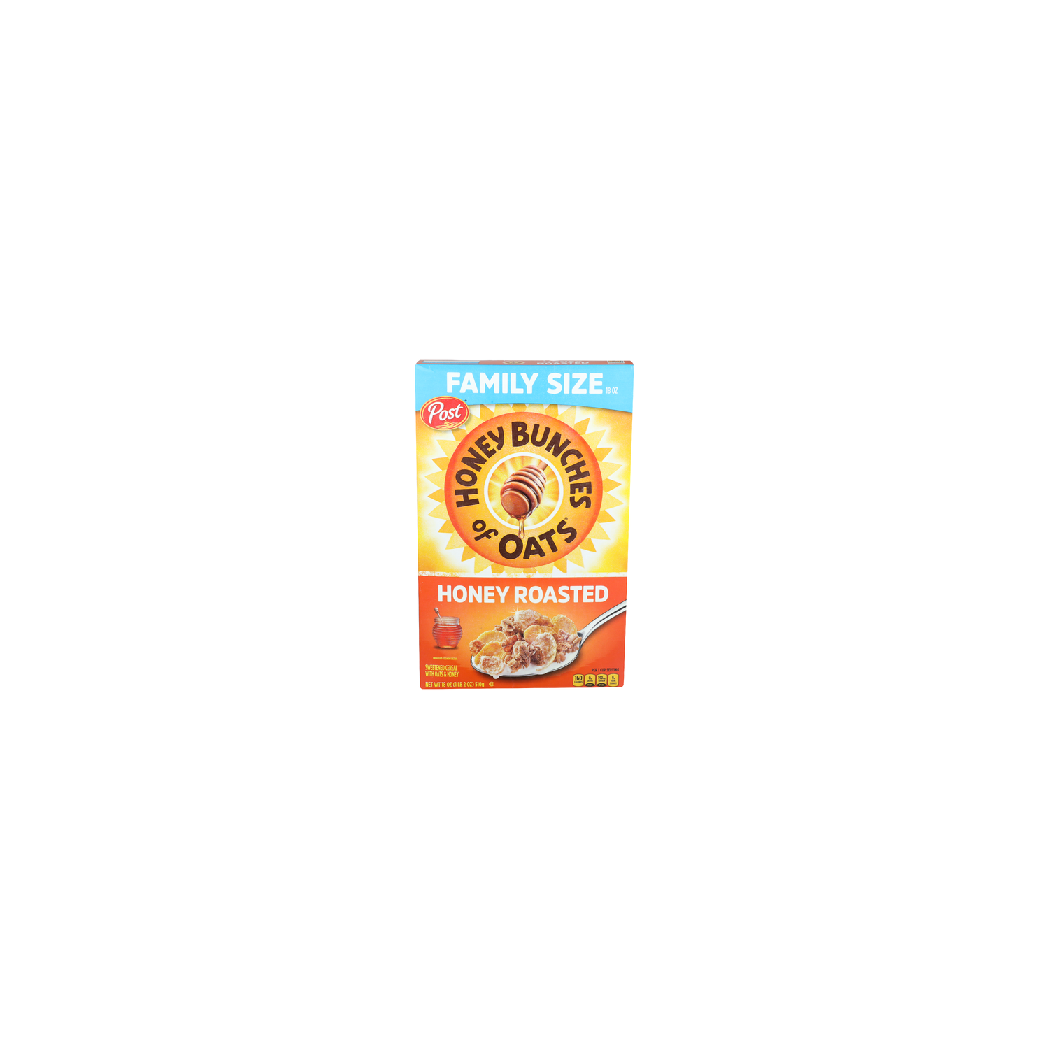 Post Honey Roasted Large Size Sweetened Cereal With Oats & Honey - 18 Ounce Image 1 of 4