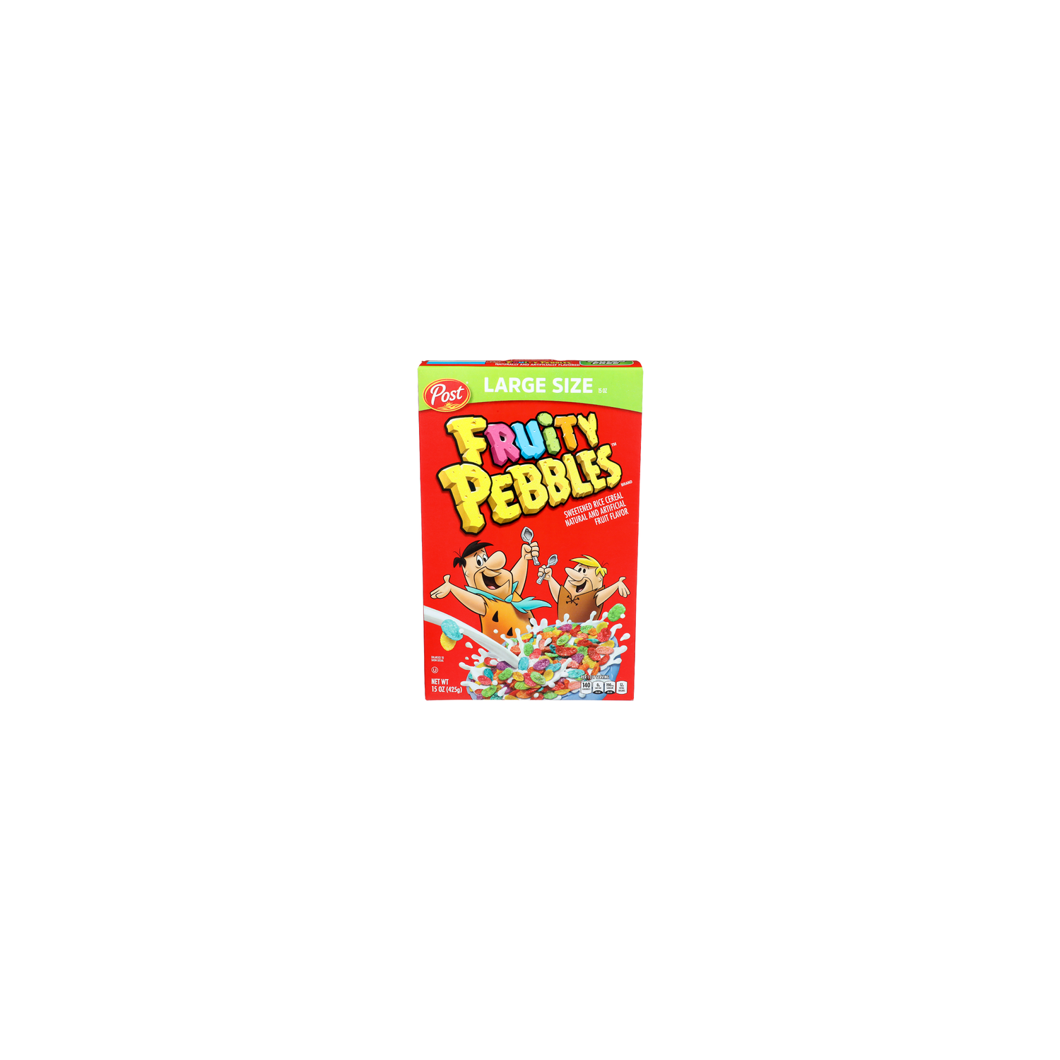Post Fruity Pebbles Natural And Artificial Fruit Flavor Large Size Sweetened Rice Cereal - 15 Ounce Image 1 of 4