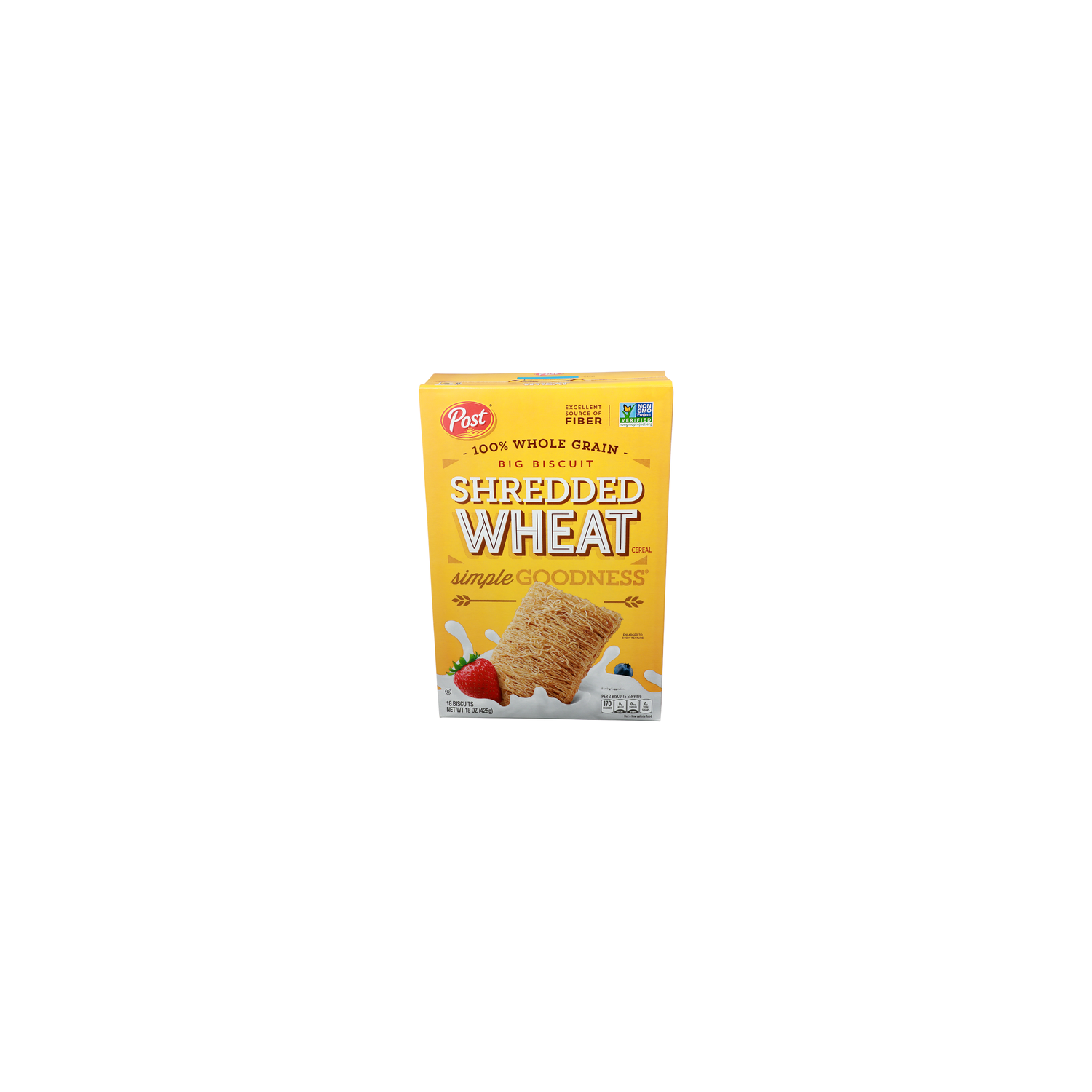Post Shredded Wheat Shredded Wheat Cereal Big Biscuit - 0.833 Ounce - 18 Count Image 1 of 4