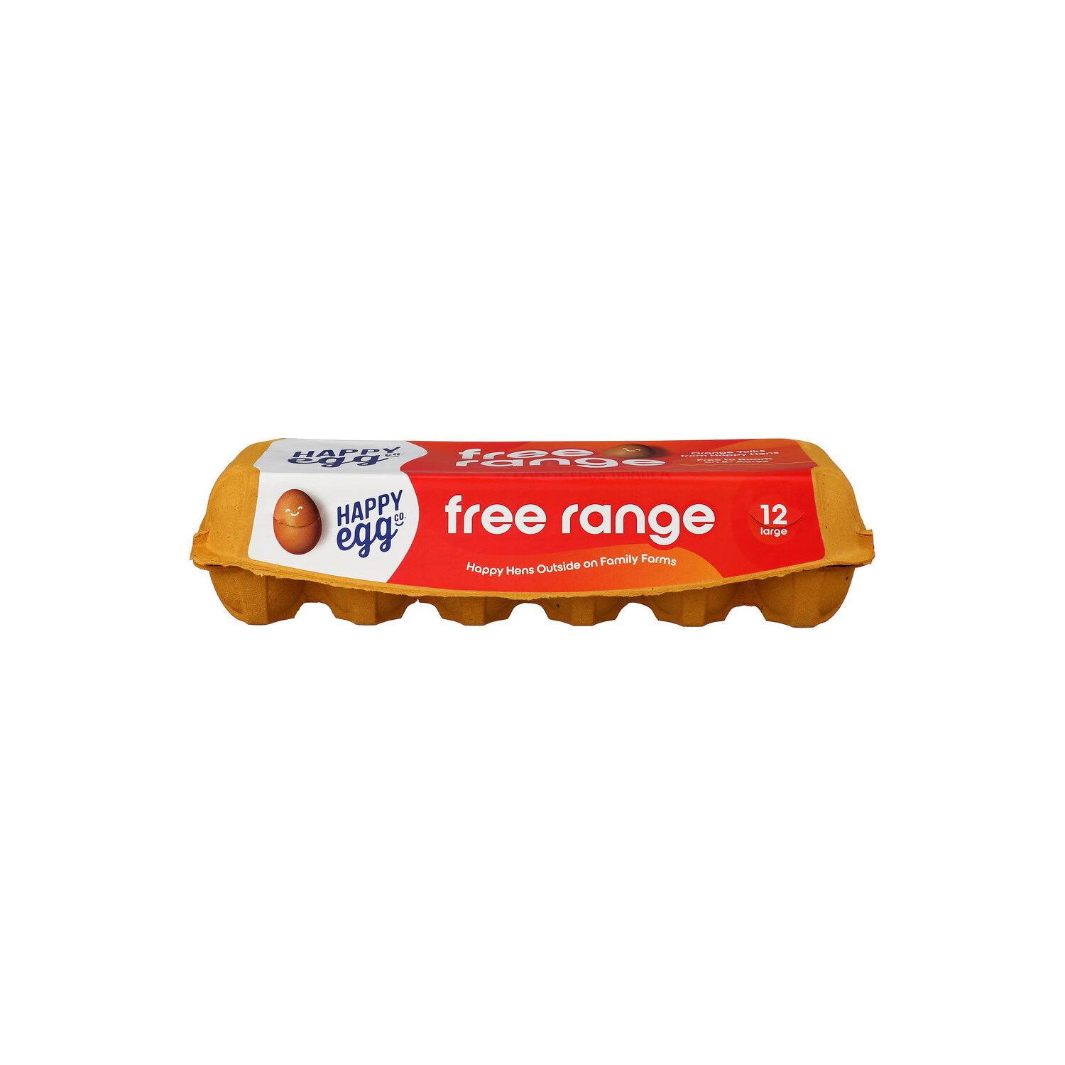 Happy Egg Free Range Eggs Large Brown - 12 Count Image 1 of 3