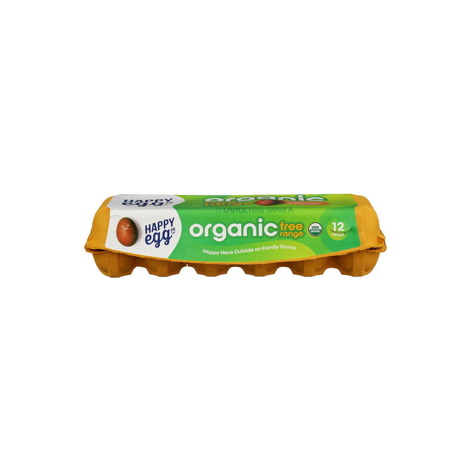 Happy Egg Organic Free Range Eggs Large Brown - 2 Ounce - 12 Count Image 1 of 3