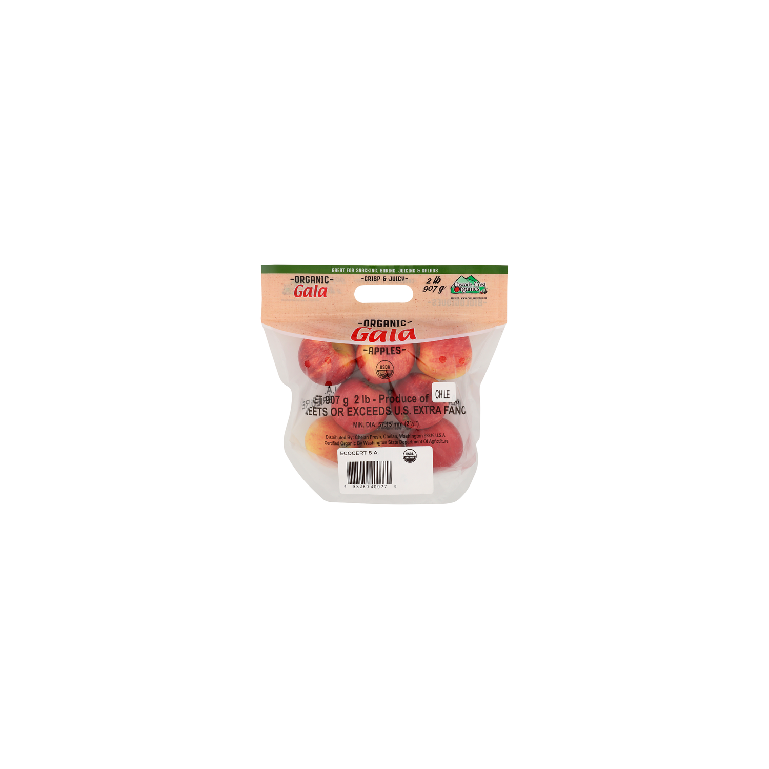 Cascade Crest Organics Crisp & Juicy Organic Gala Apples - 2 Pound Image 1 of 2