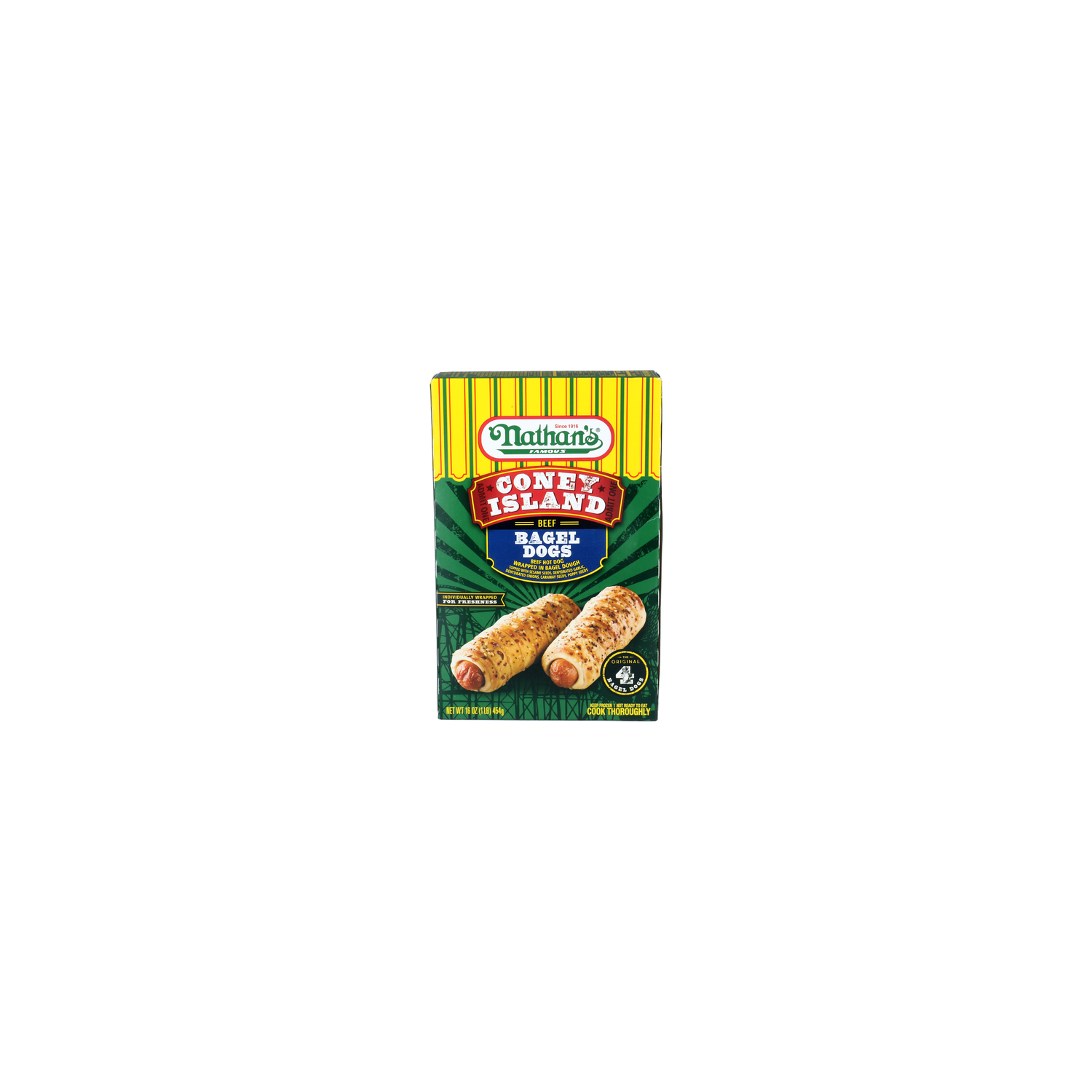NATHAN's Famous The Original Coney Island Beef Bagel Dogs - 4 Ounce - 4 Count Image 1 of 4