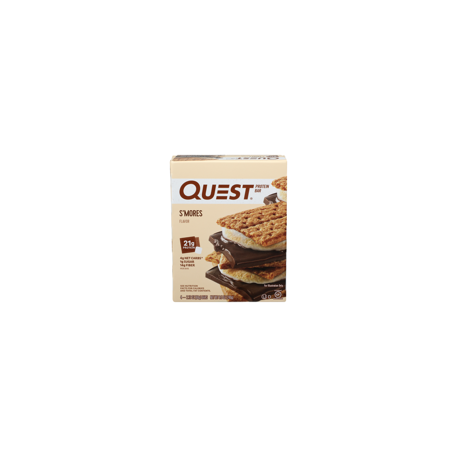 Quest S'mores Protein Bar - 2.125 Ounce - 4 Count Image 1 of 2