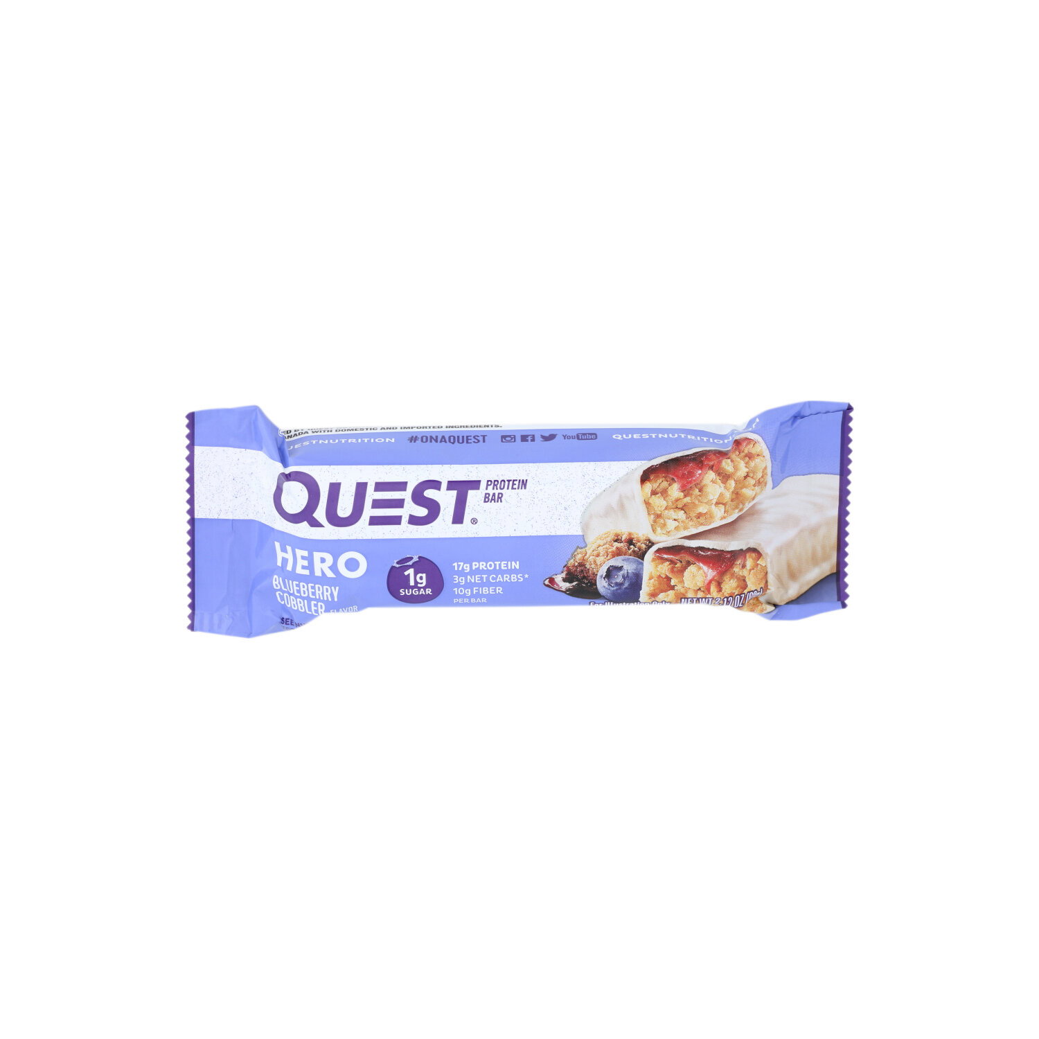 Quest Bar Hero Blueberry Cobbler - 2.12 Ounce Image 1 of 4