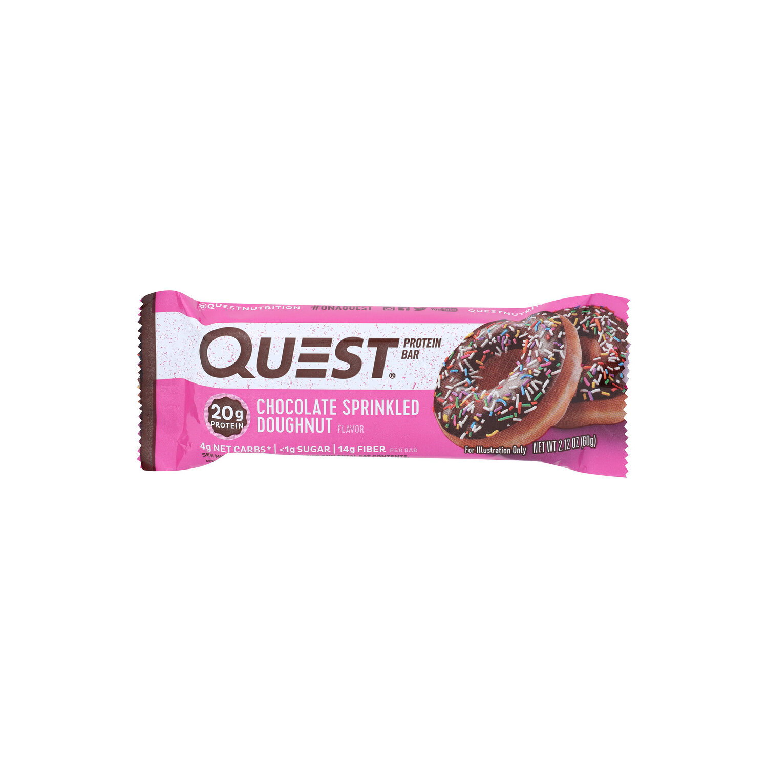 Quest Chocolate Sprinkled Doughnut Flavor Protein Bar - 2.12 Ounce Image 1 of 4