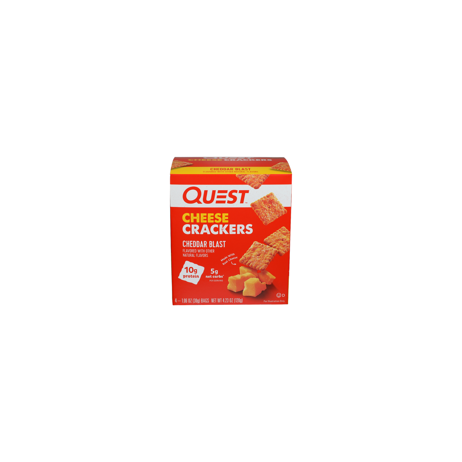 Quest Cheese Crackers Cheddar - 1.058 Ounce - 4 Count