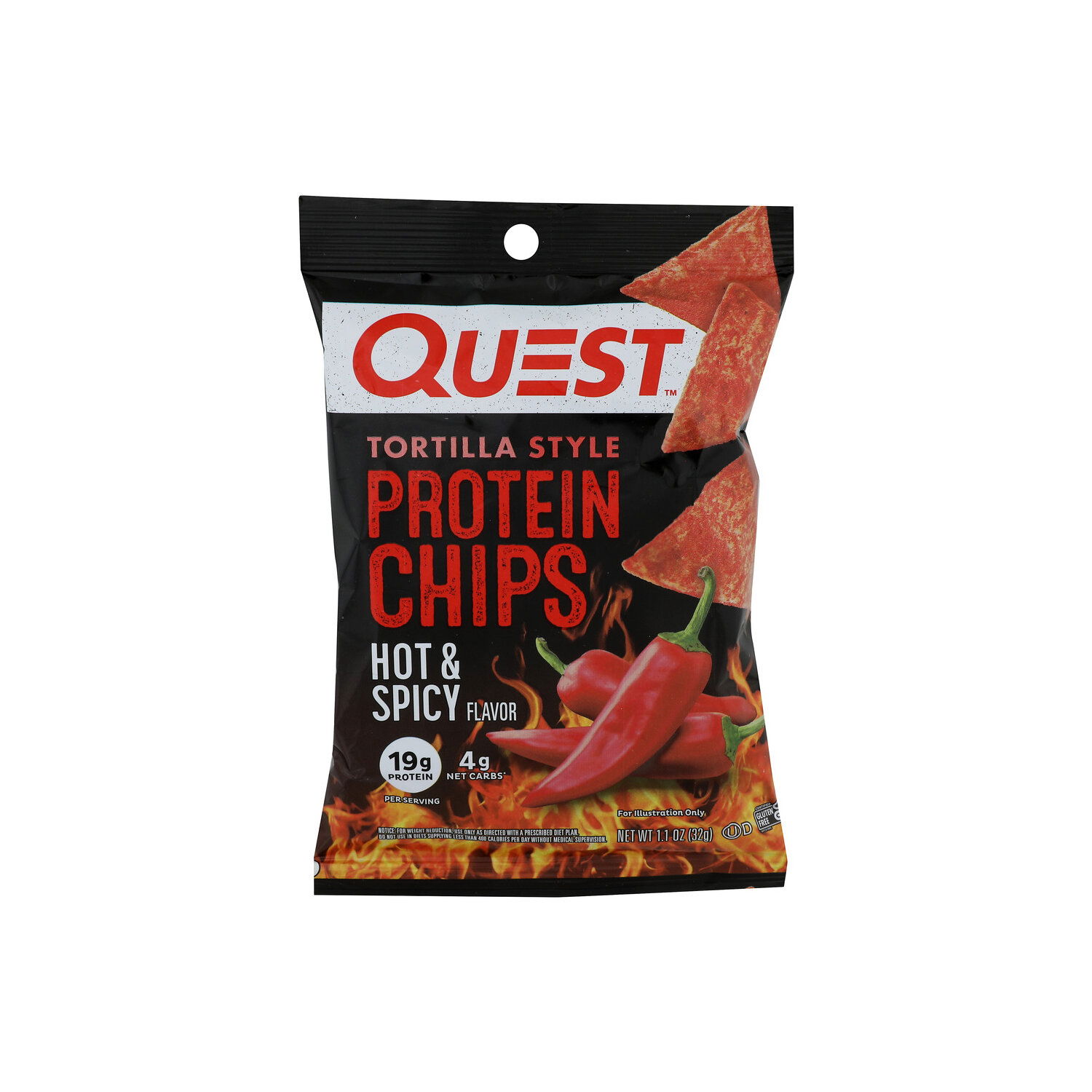 ♪SPICY♪ Quest Protein Chip Hot N Spicy - 1.1 Ounce - Brookshire's