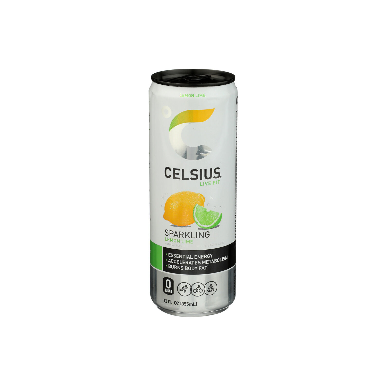 Celsius Lemon Lime Sparkling Single Can - 12 Fluid Ounce Image 1 of 4