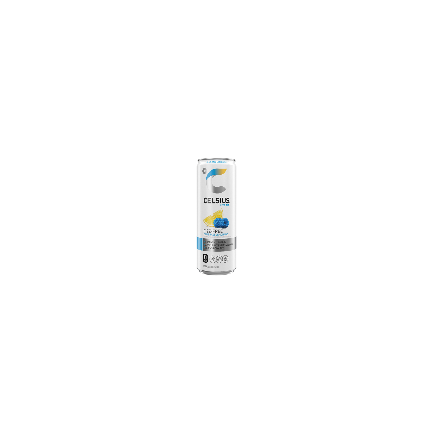 Celsius Energy Drink Fizz Free Blue Razz Lemonade - 12 Fluid Ounce
