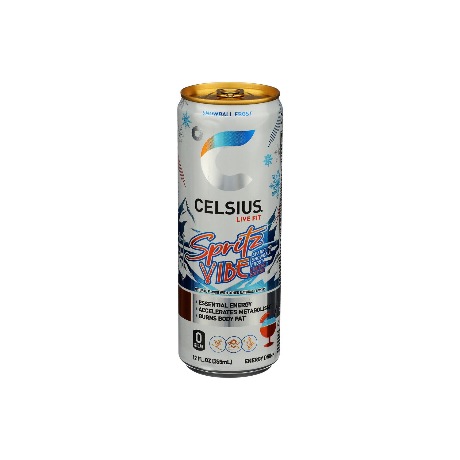 Celsius Spritz Vibe Sparkling Single Can - 12 Fluid Ounce - Super