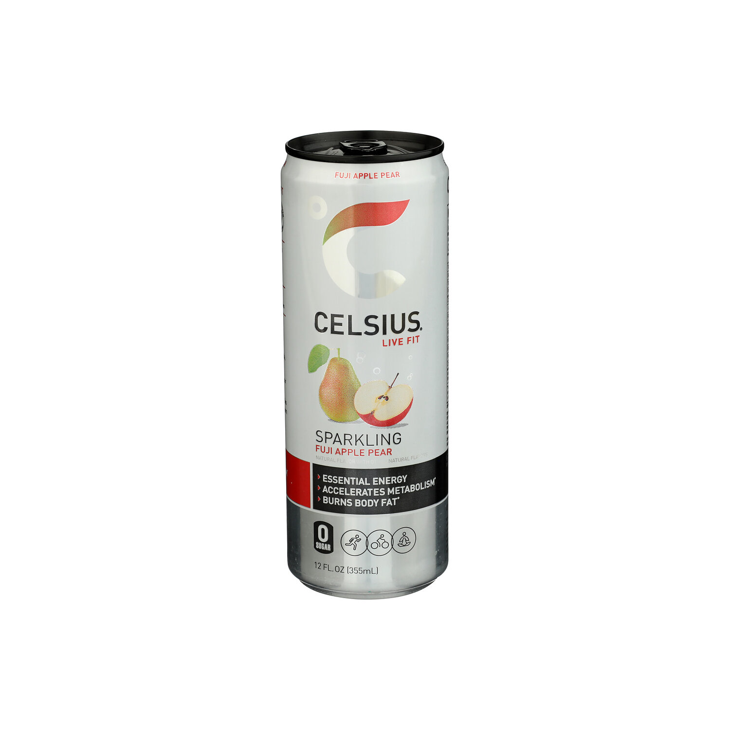 Celsius Fuji Apple Pear Zero Sugar Sparkling Energy Drink - 12 Fluid Ounce Image 1 of 4