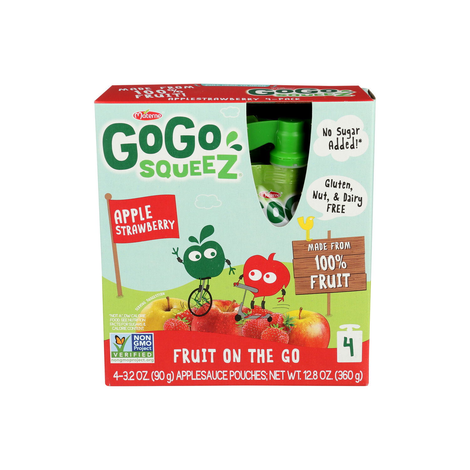 GOGO SQUEEZ Applesauce Pouches - 3.2 Ounce - 4 Count - Super