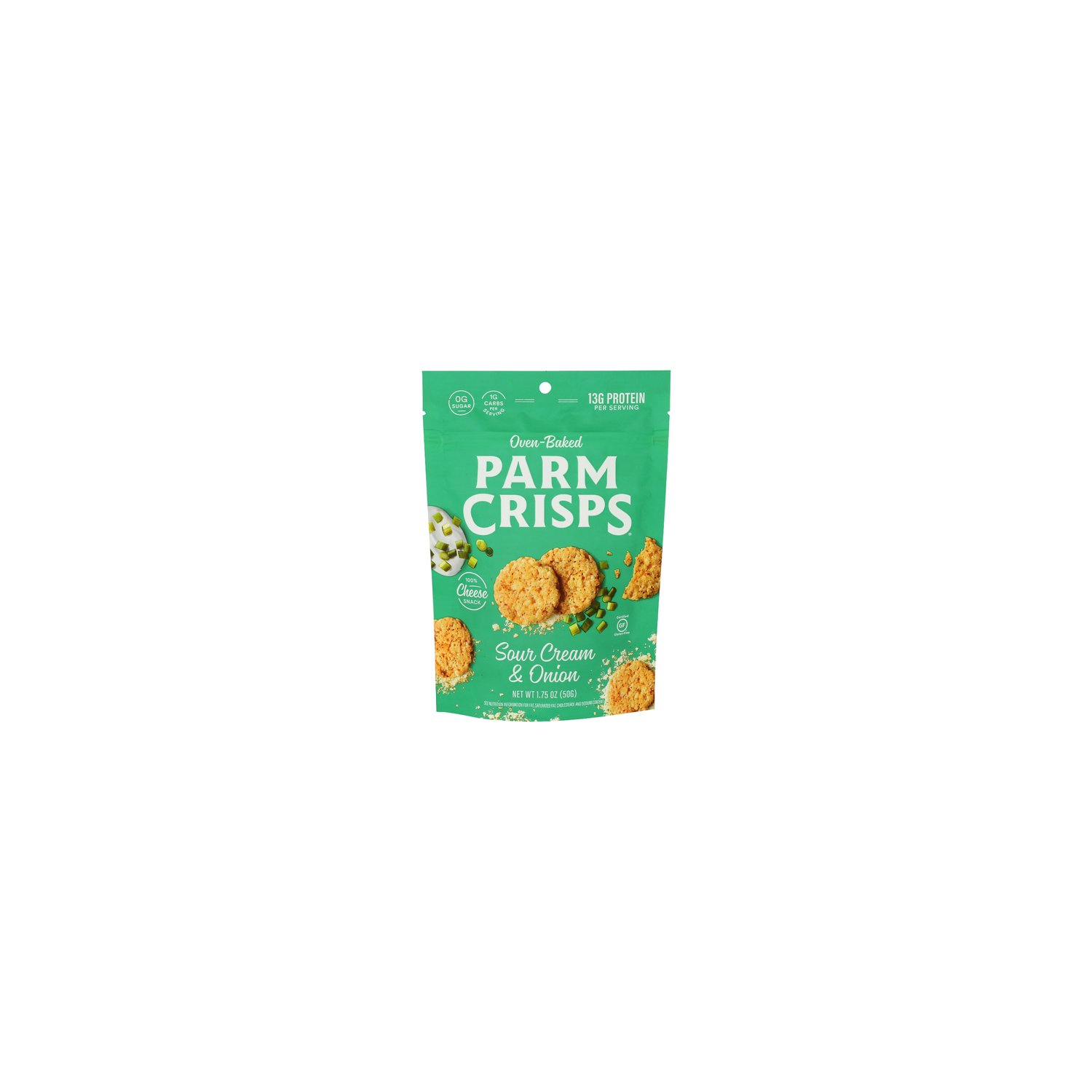 Parmcrisps Sour Cream & Onion Cheese Snack - 1.75 Ounce Image 1 of 4
