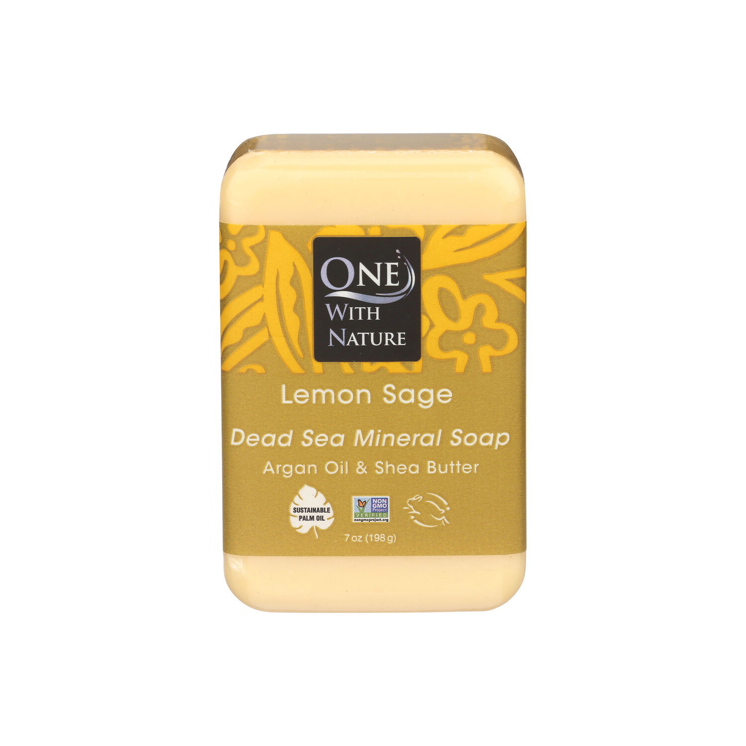 One With Nature Lemongrass Bar Soap Dead Sea Lemon Sage - 7 Ounce Image 1 of 3