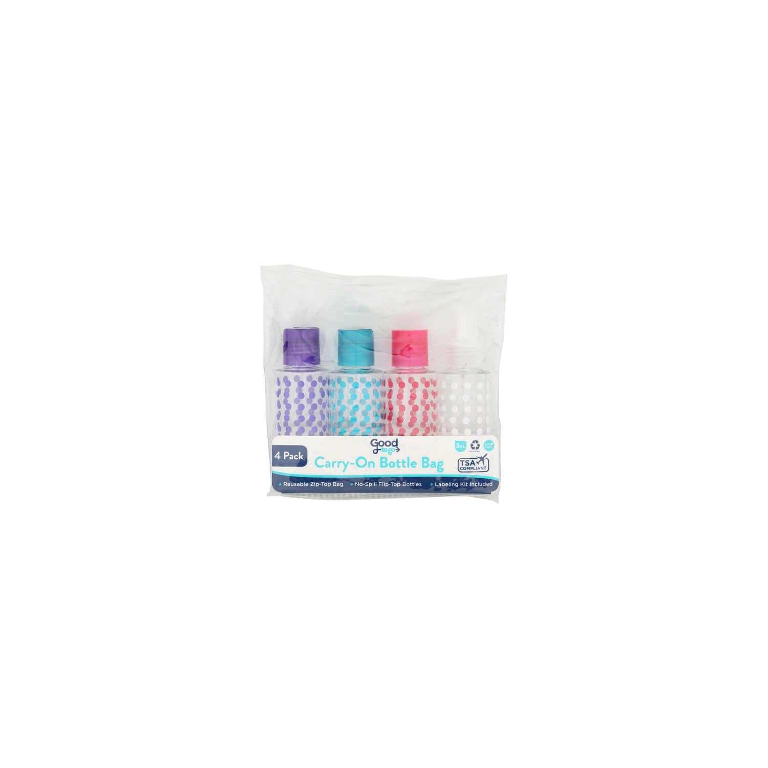 Good To Go Carry-On Bottle Bag - 3 Ounce - 4 Count Image 1 of 2